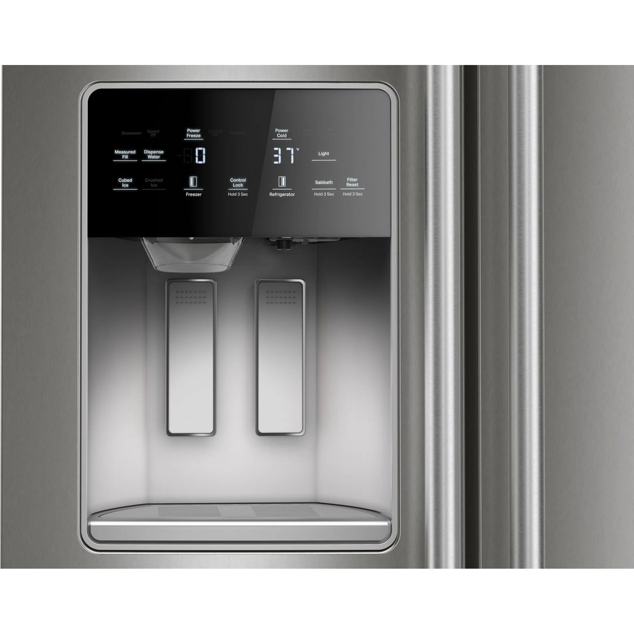 Maytag 36-Inch Counter-Depth Side-by-Side Refrigerator with Arctic Blue Interior - 20.8 Cu. Ft. - Fingerprint Resistant Stainless Steel (MRSC6636RZ) - Image 4