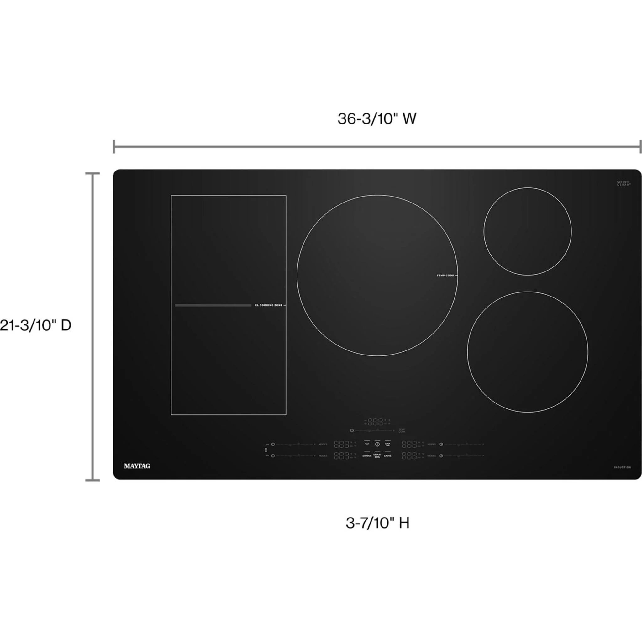 Maytag 36-Inch Wide Induction Cooktop with Power Boost -Black (MCIT8036SB) - Image 7