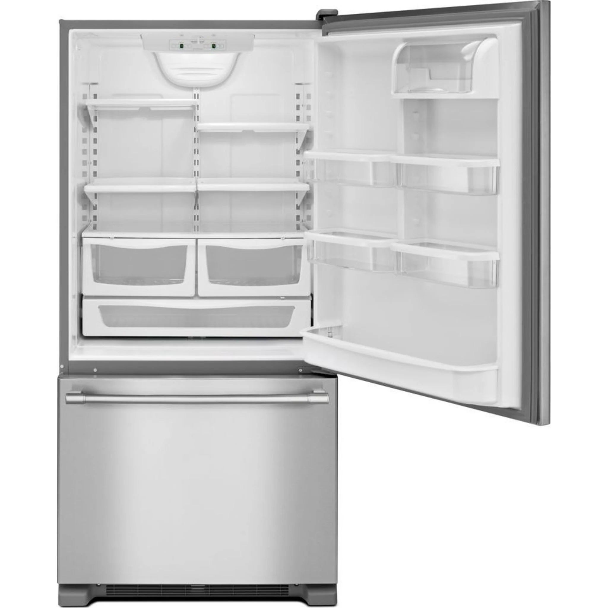 Maytag 33-Inch Wide Bottom Mount Refrigerator - 22 Cu. Ft. -Stainless Steel (MBF2258FEZ) - Image 2