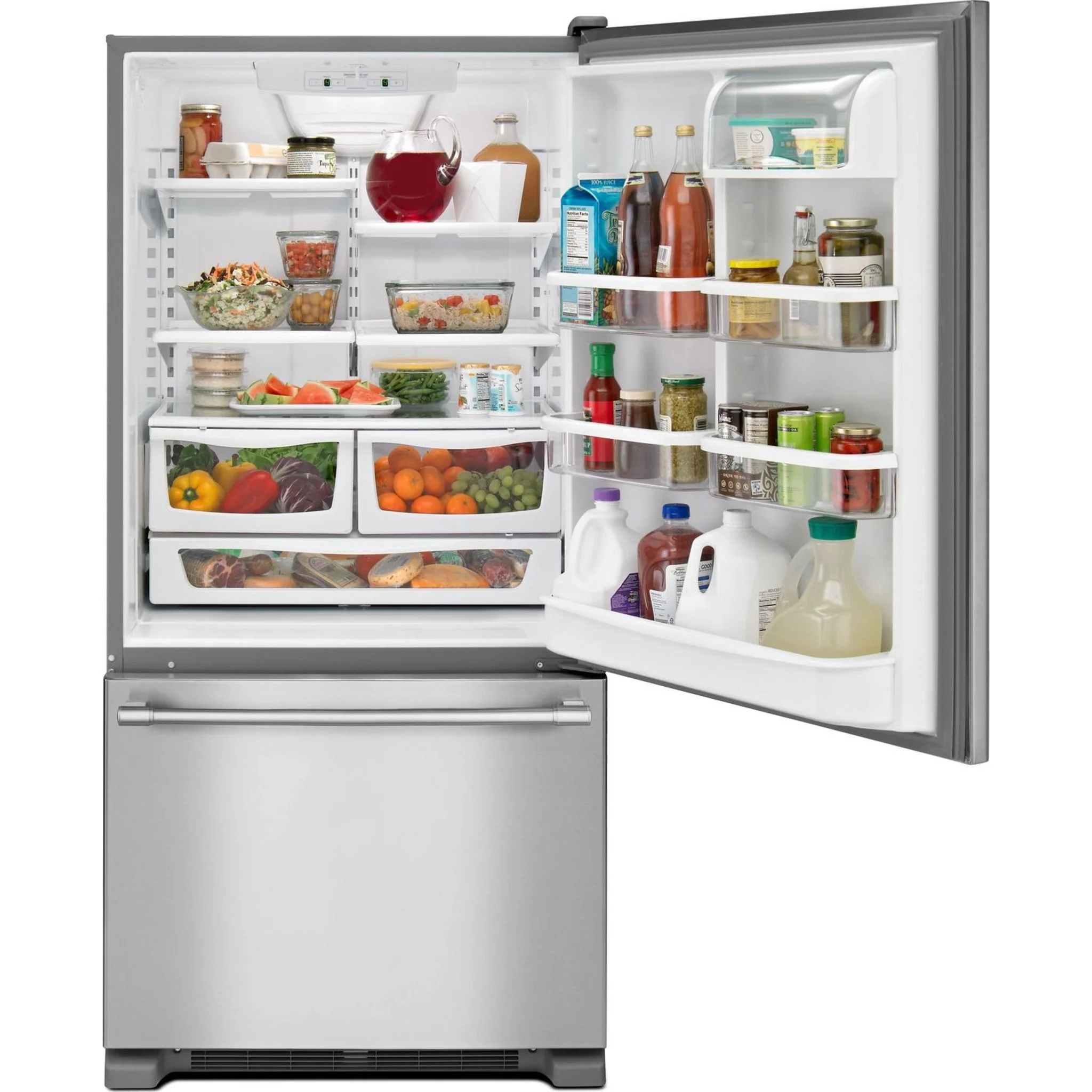 Maytag 33-Inch Wide Bottom Mount Refrigerator - 22 Cu. Ft. -Stainless Steel (MBF2258FEZ) - Image 9
