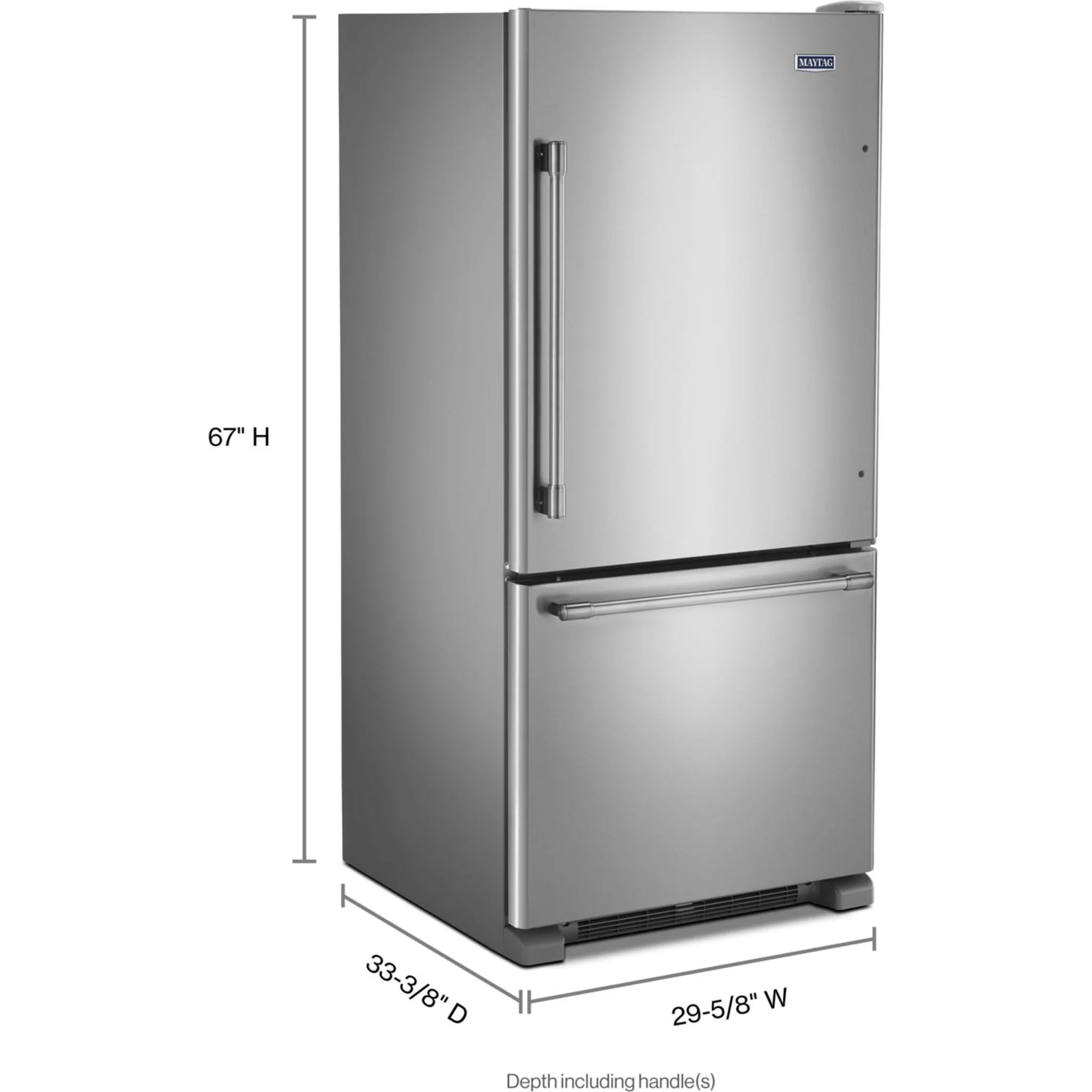 Maytag 30-inch Bottom Freezer Refrigerator with Freezer Drawer -Fingerprint Resistant Stainless Steel (MBR1957FEZ) - Image 8