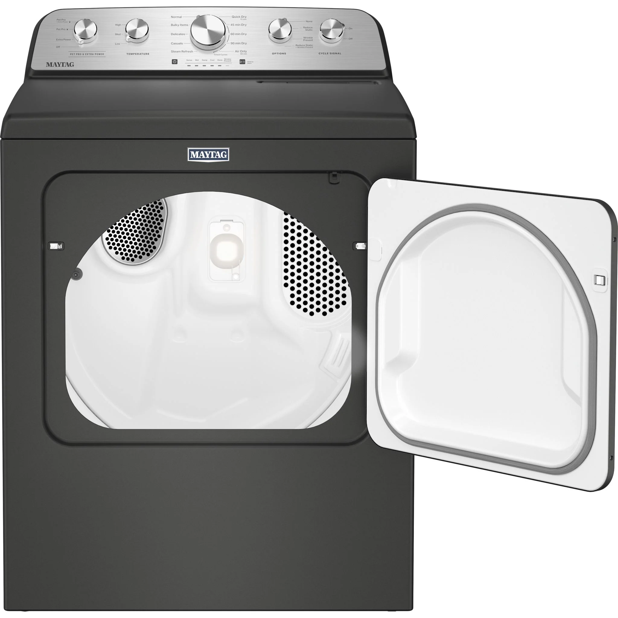 Maytag 7.0 Cu Ft. Load Gas Dryer with Extra Power and Pet Pro Option - Volcano Black (MGD5605RU) - Image 3