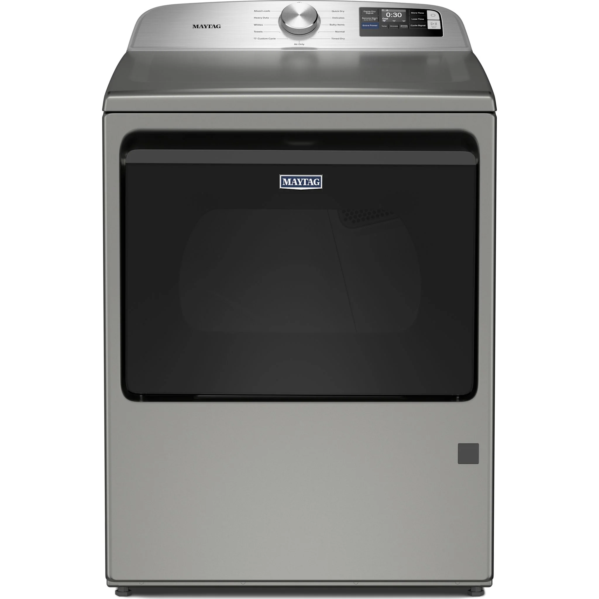 Maytag 7.4 Cu. Ft. Top Load Gas Dryer with Extra Power and Advanced Moisture Sensing - Classic Silver (MGD6205RR) - Image 2