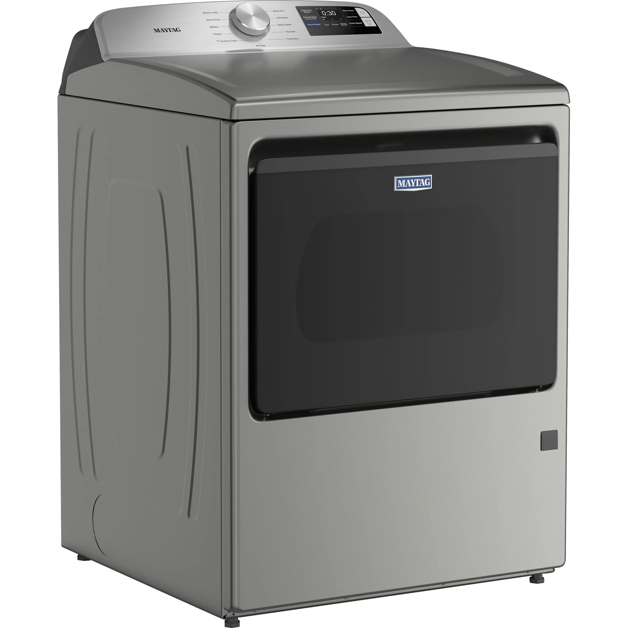 Maytag 7.4 Cu. Ft. Top Load Gas Dryer with Extra Power and Advanced Moisture Sensing - Classic Silver (MGD6205RR) - Image 4