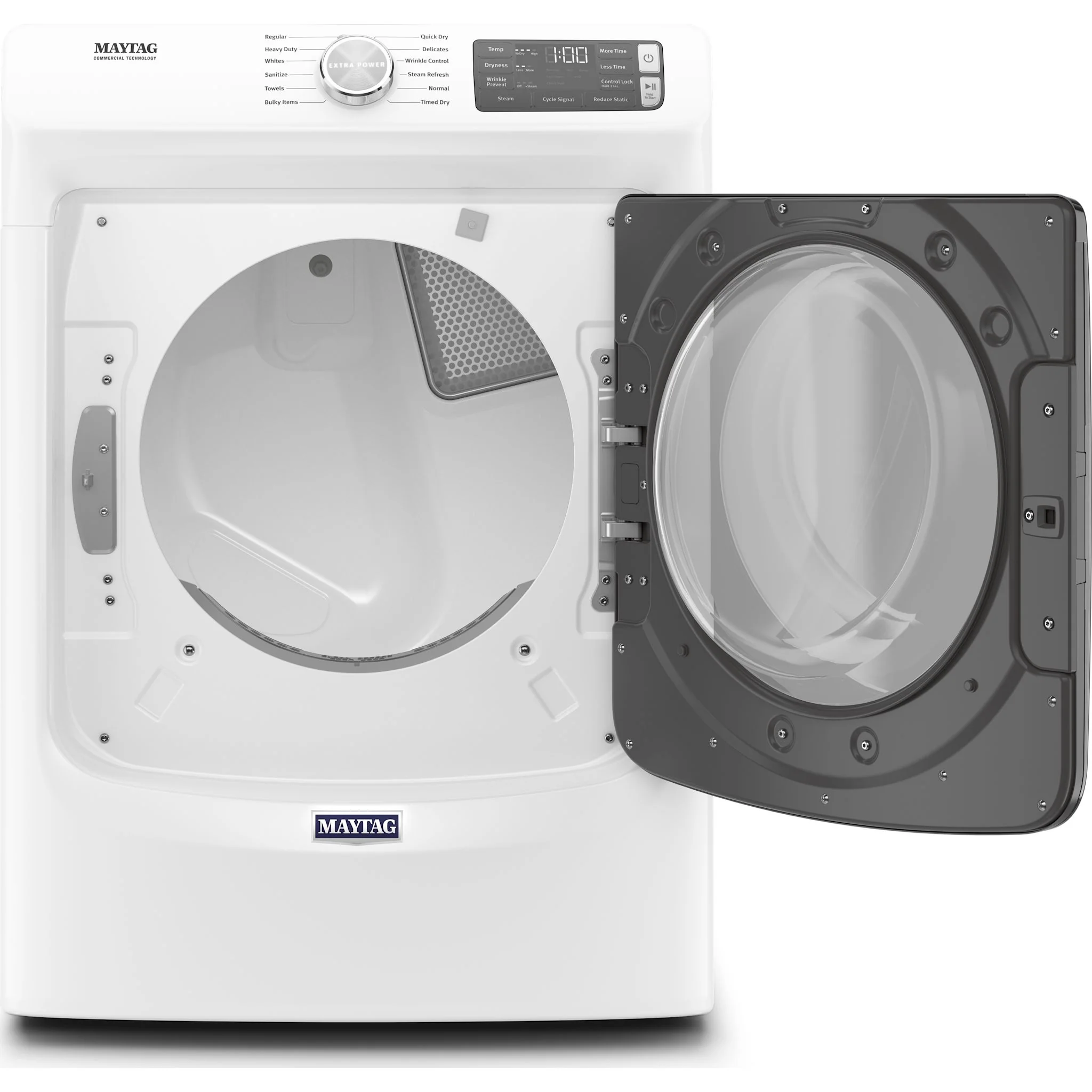 Maytag Front Load Gas Dryer with Extra Power and Quick Dry Cycle - 7.3 cu. ft. -White (MGD6630HW) - Image 6