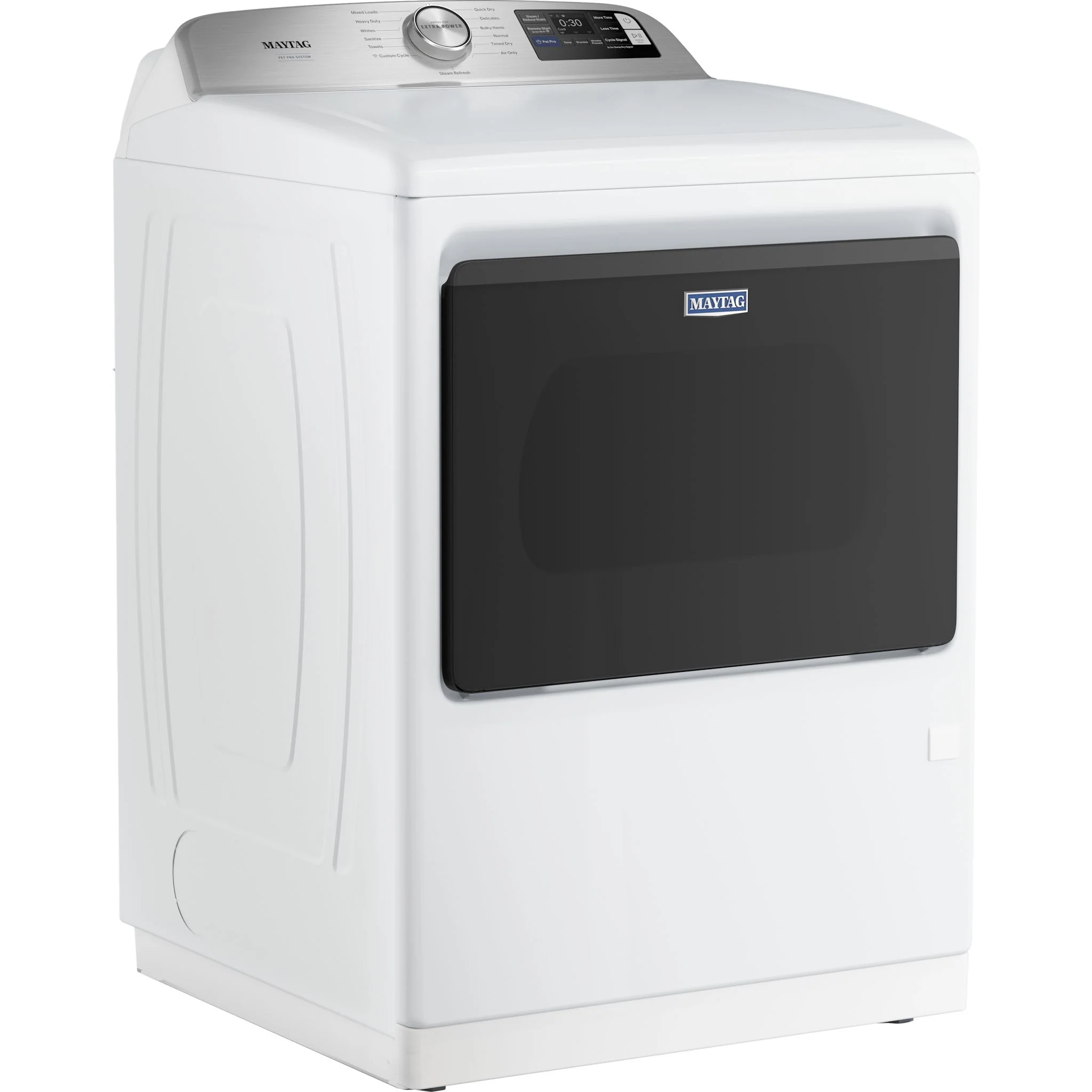 Maytag 7.4 Cu. Ft. Pet Pro Top Load Gas Dryer with Extra Power and Sanitize Cycle - White (MGD7205RW) - Image 3