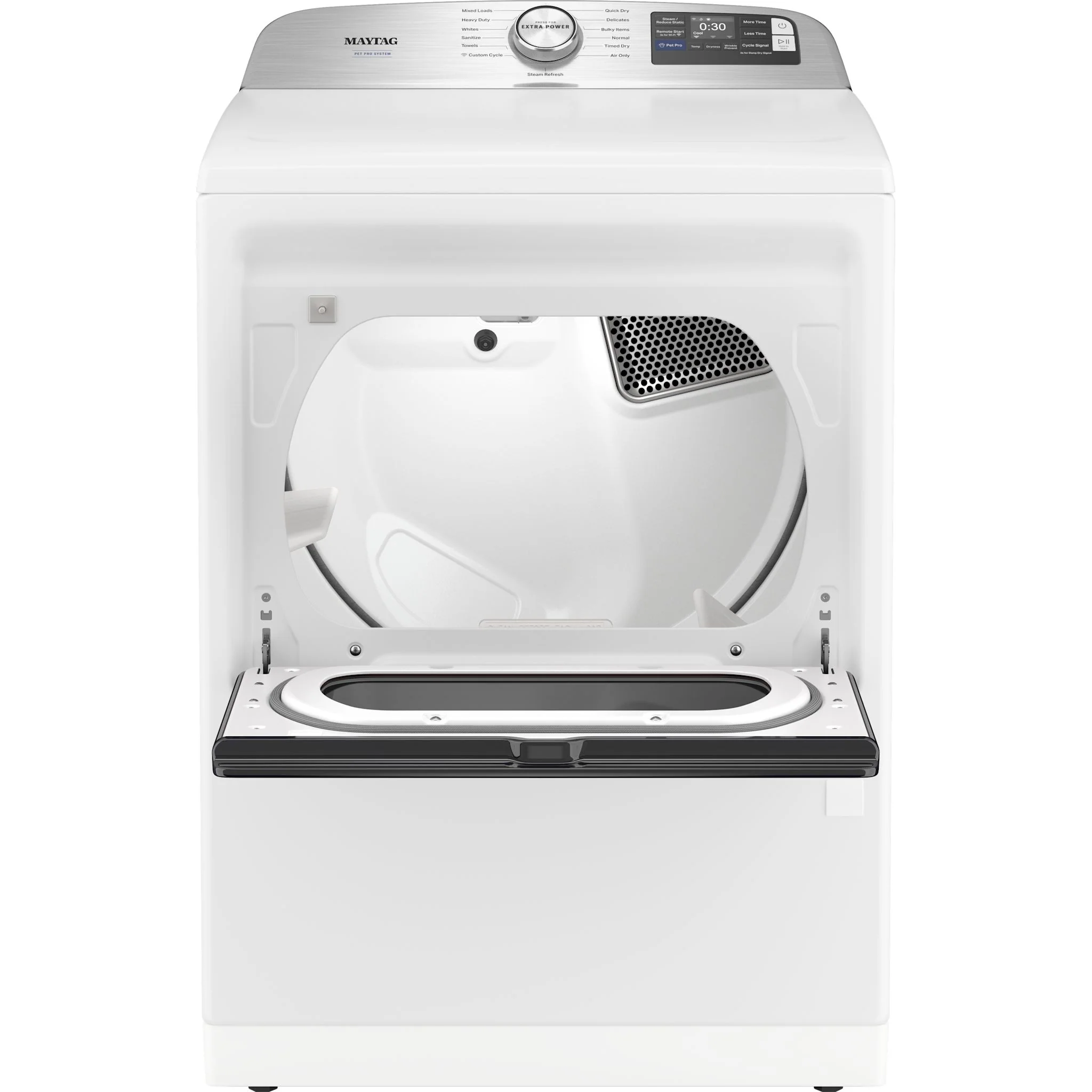 Maytag 7.4 Cu. Ft. Pet Pro Top Load Gas Dryer with Extra Power and Sanitize Cycle - White (MGD7205RW) - Image 4