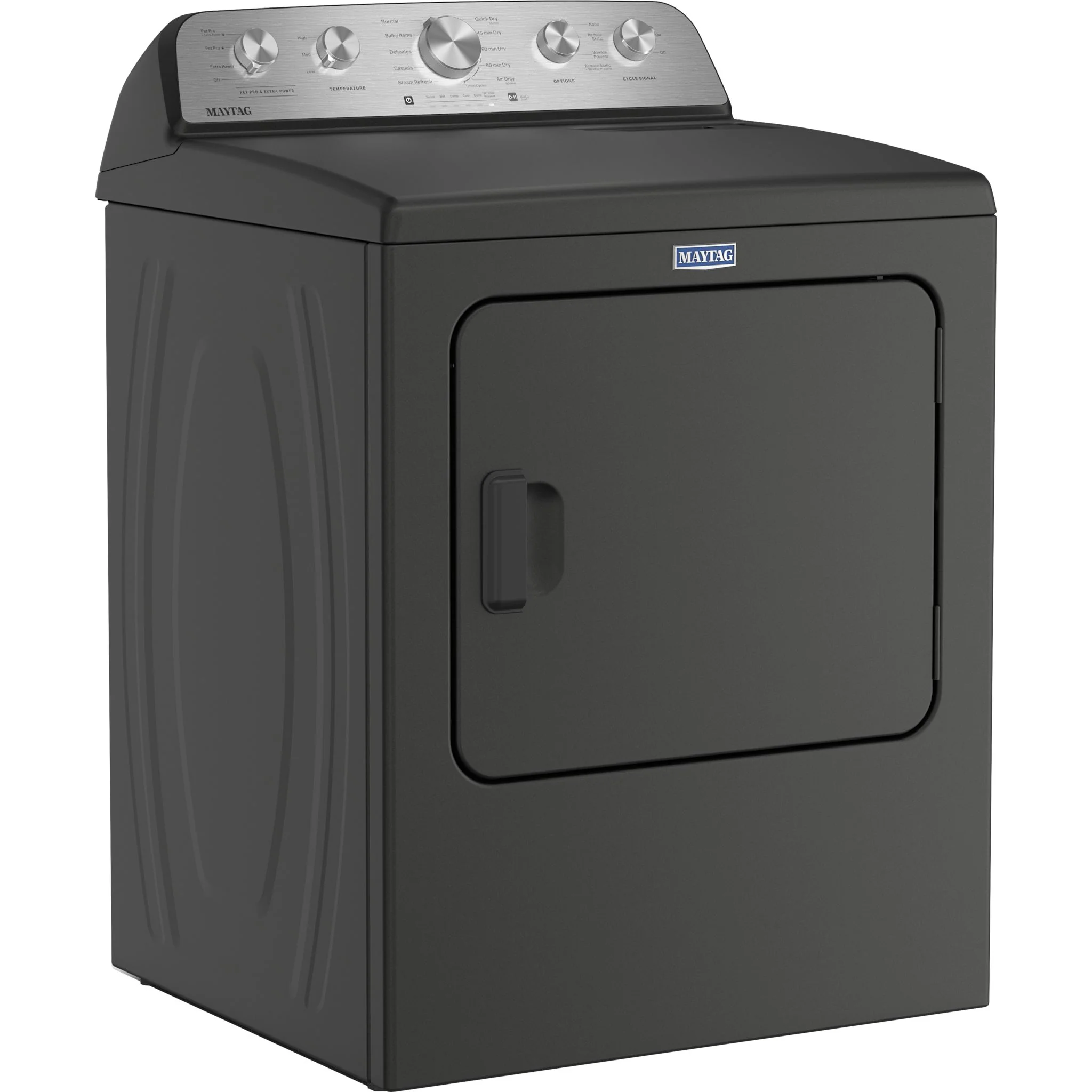 Maytag 7.0 Cu Ft. Load Electric Dryer with Extra Power and Pet Pro Option - Volcano Black (YMED5605RU) - Image 2