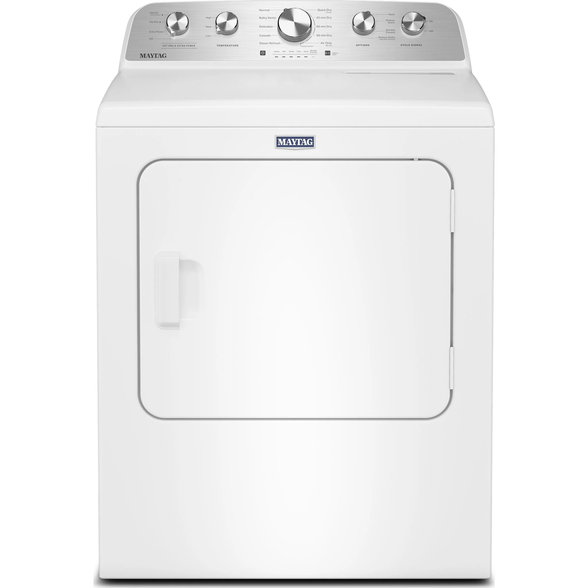 Maytag 7.0 Cu Ft. Load Electric Dryer with Extra Power and Pet Pro Option - White (YMED5605RW)