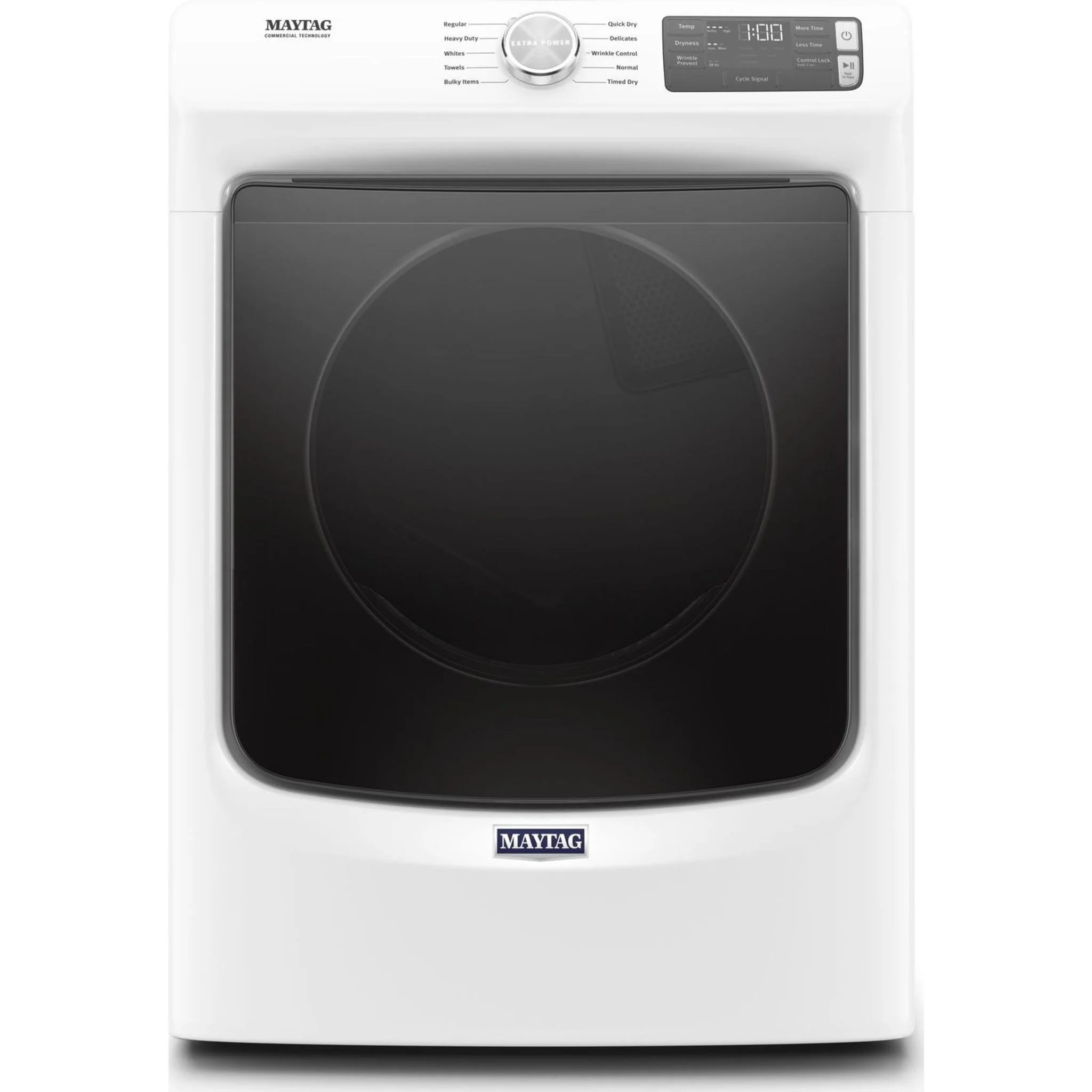 Maytag Front Load Electric Dryer with Extra Power and Quick Dry cycle - 7.3 cu. ft. -White (YMED5630HW) - Image 2