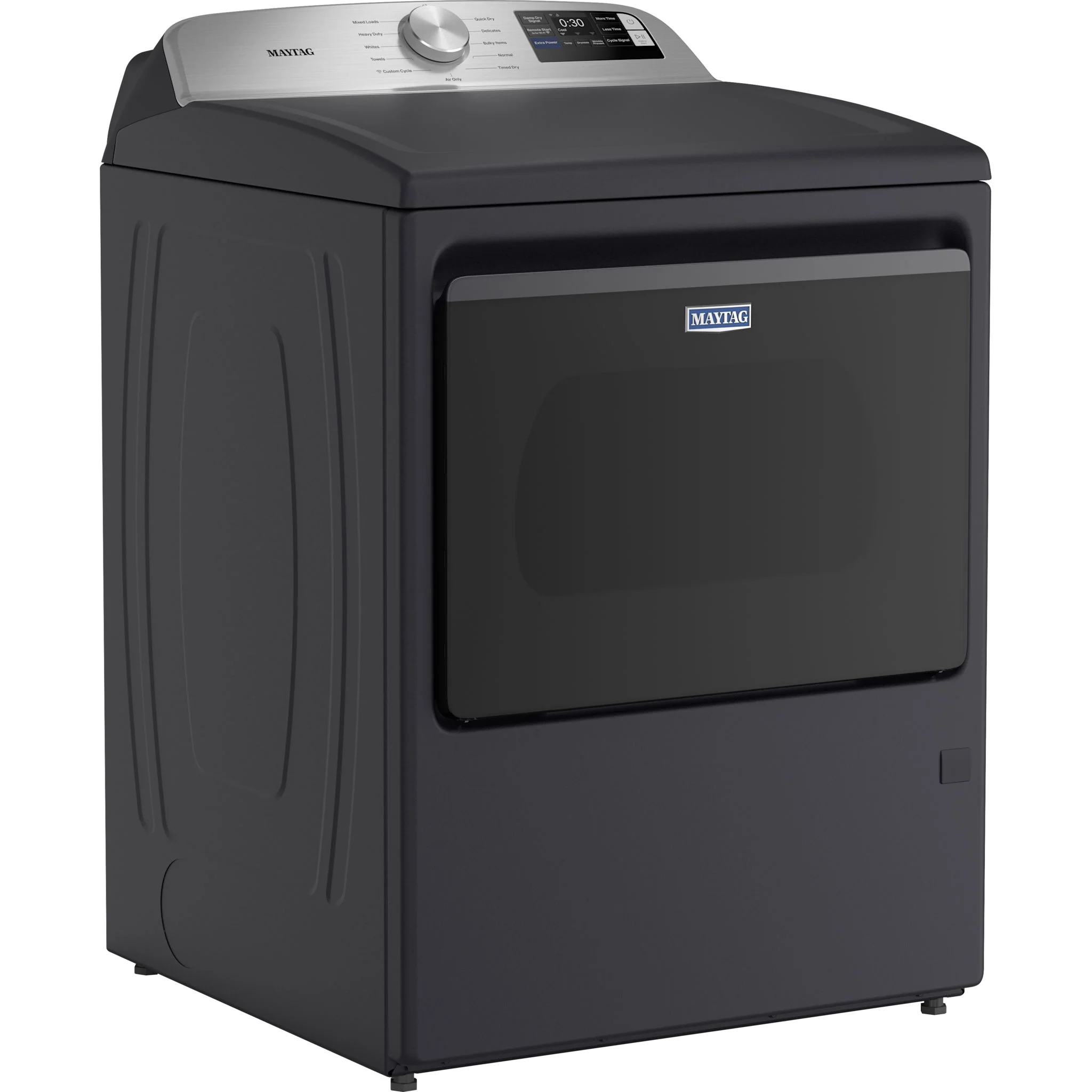 Maytag 7.4 Cu. Ft. Top Load Electric Dryer with Extra Power and Advanced Moisture Sensing - Midnight Steel (YMED6205RF) - Image 2