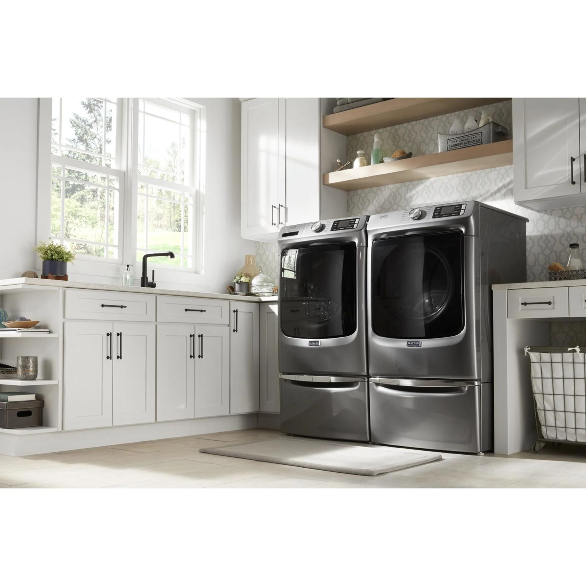 Maytag Front Load Electric Dryer with Extra Power and Quick Dry Cycle - 7.3 cu. ft. -Metallic Slate (YMED6630HC) - Image 5