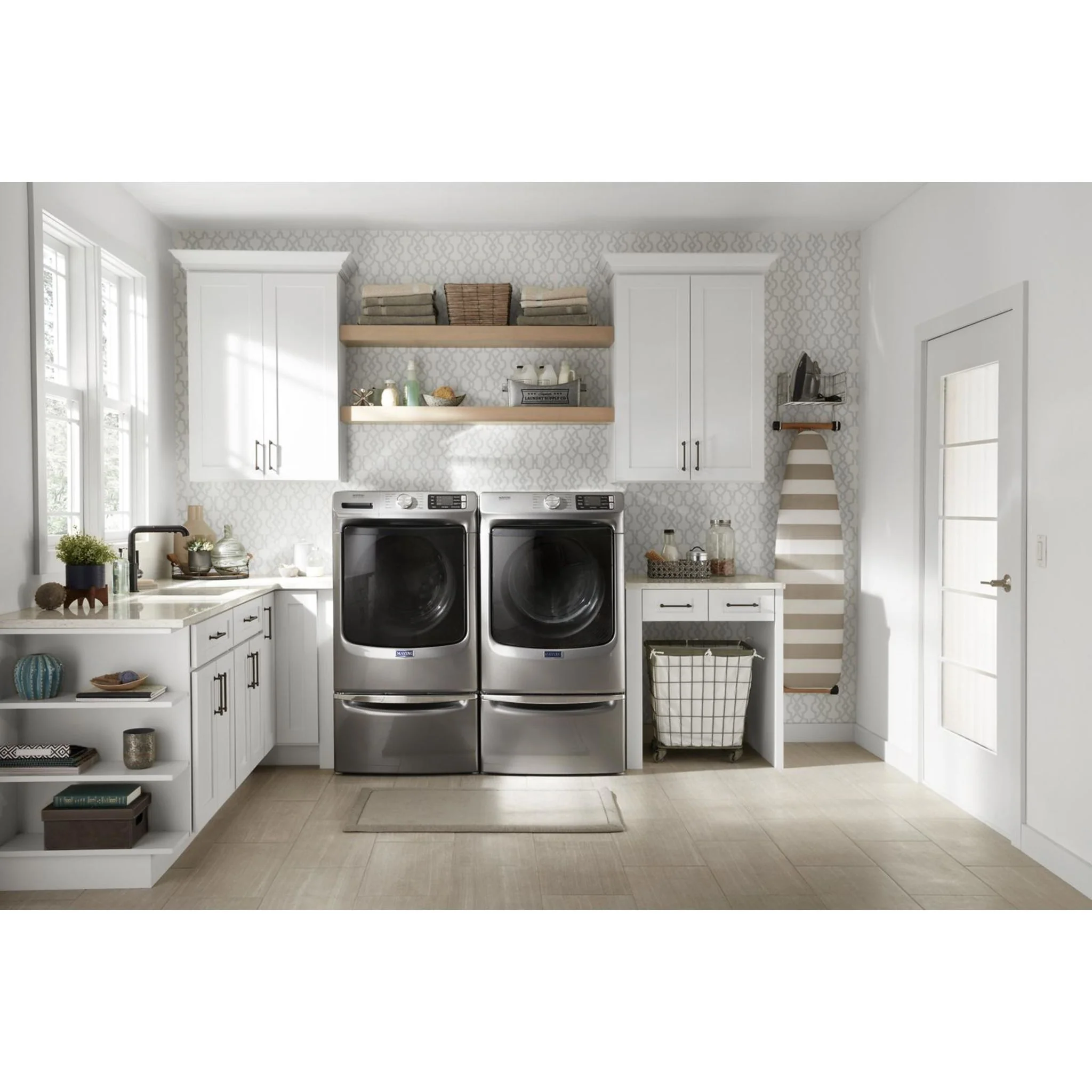 Maytag Front Load Electric Dryer with Extra Power and Quick Dry Cycle - 7.3 cu. ft. -Metallic Slate (YMED6630HC) - Image 9