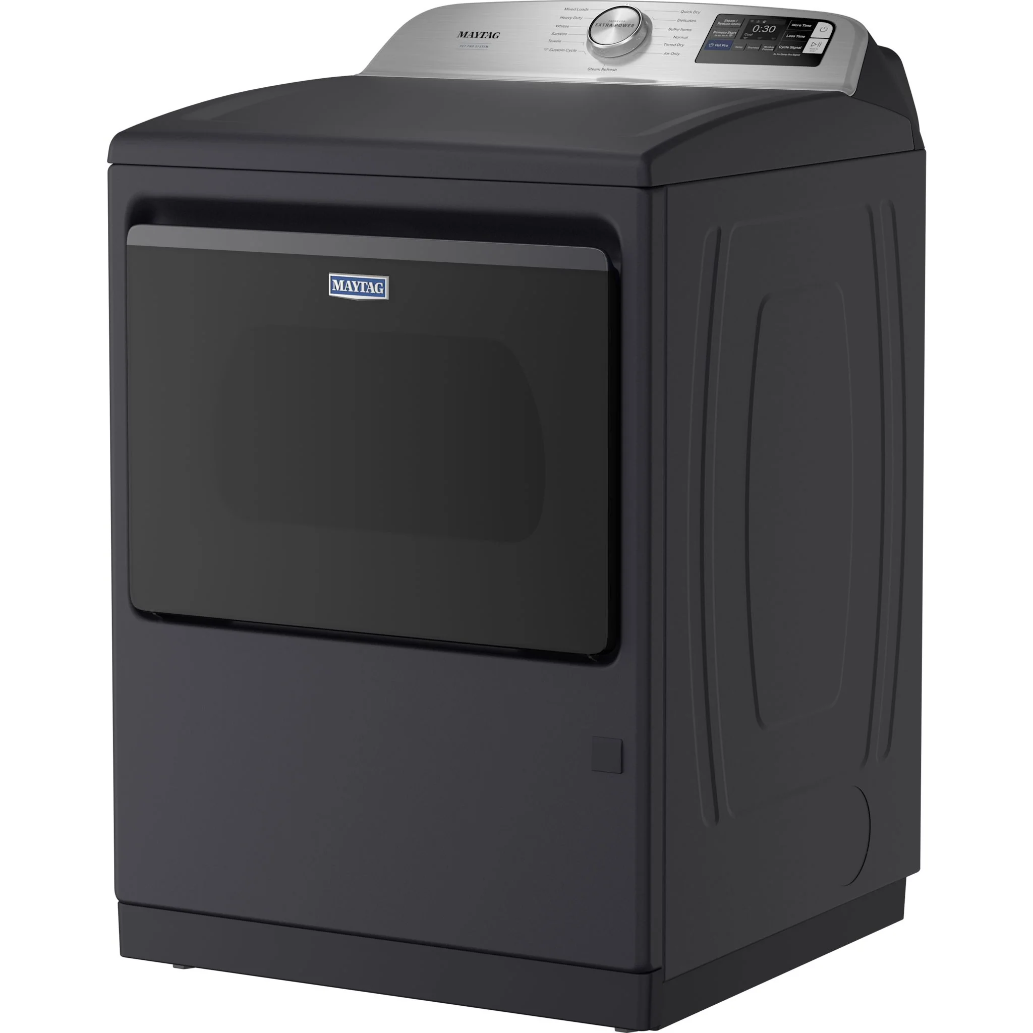 Maytag 7.4 Cu. Ft. Pet Pro Top Load Electric Dryer with Extra Power and Sanitize Cycle - Midnight Steel (YMED7205RF) - Image 8