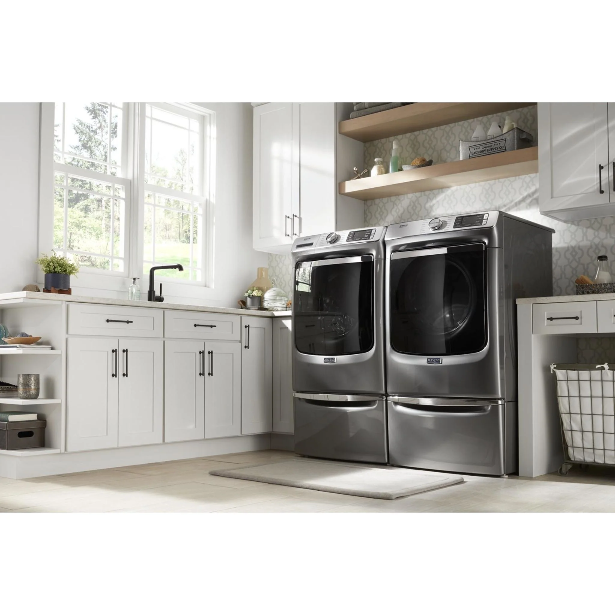 Maytag Smart Front Load Electric Dryer with Extra Power & Advanced Moisture Sensing - 7.3 Cu. Ft. - Metallic Slate (YMED8630HC) - Image 13