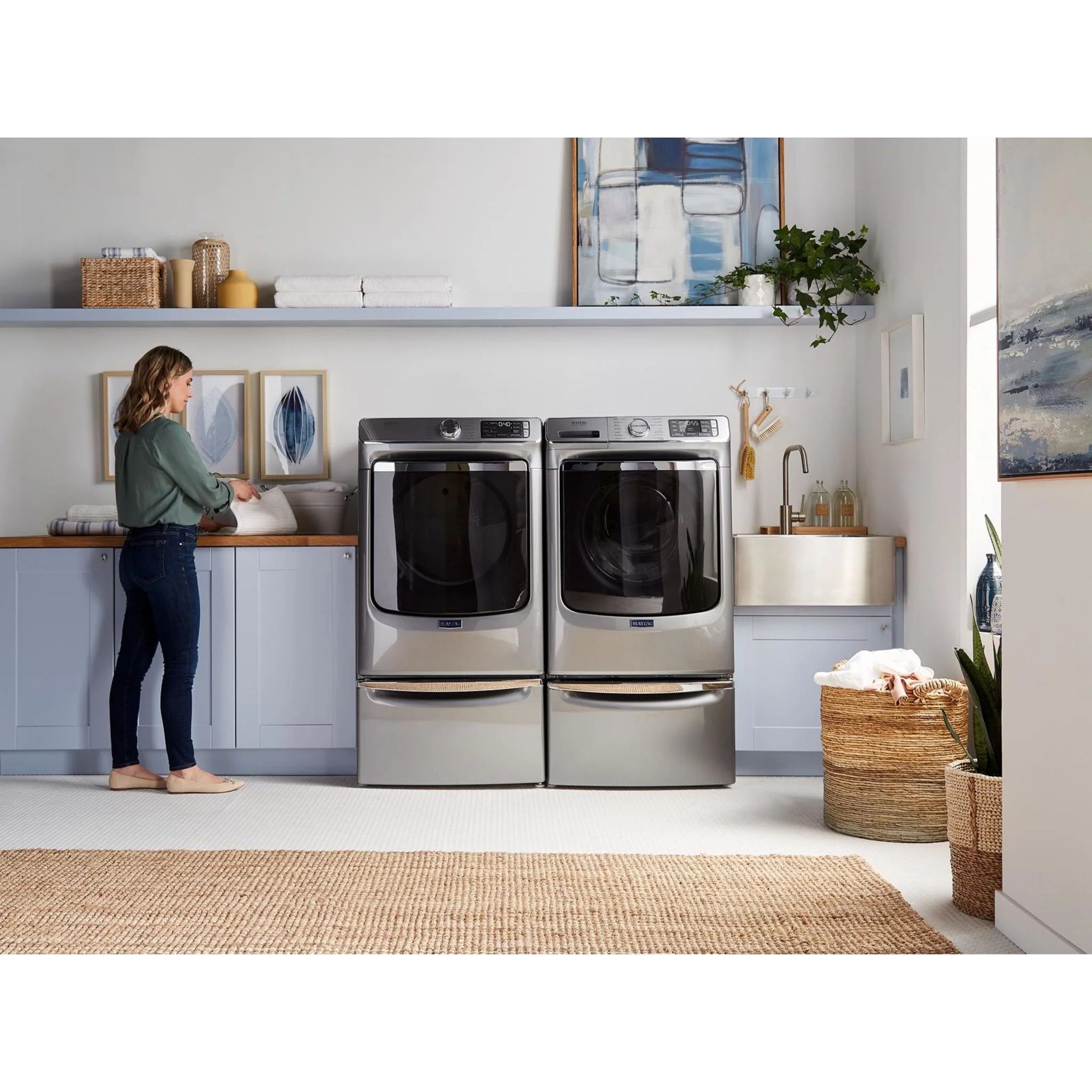 Maytag Smart Front Load Electric Dryer with Extra Power & Advanced Moisture Sensing - 7.3 Cu. Ft. - Metallic Slate (YMED8630HC) - Image 16