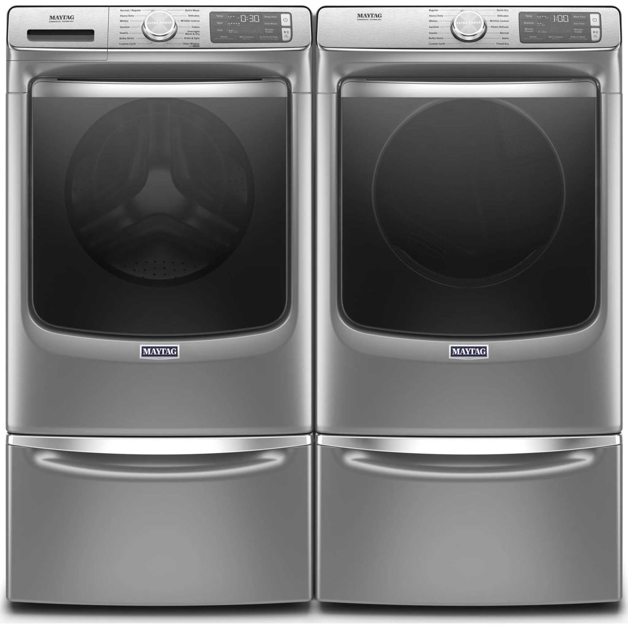 Maytag Smart Front Load Electric Dryer with Extra Power & Advanced Moisture Sensing - 7.3 Cu. Ft. - Metallic Slate (YMED8630HC) - Image 18