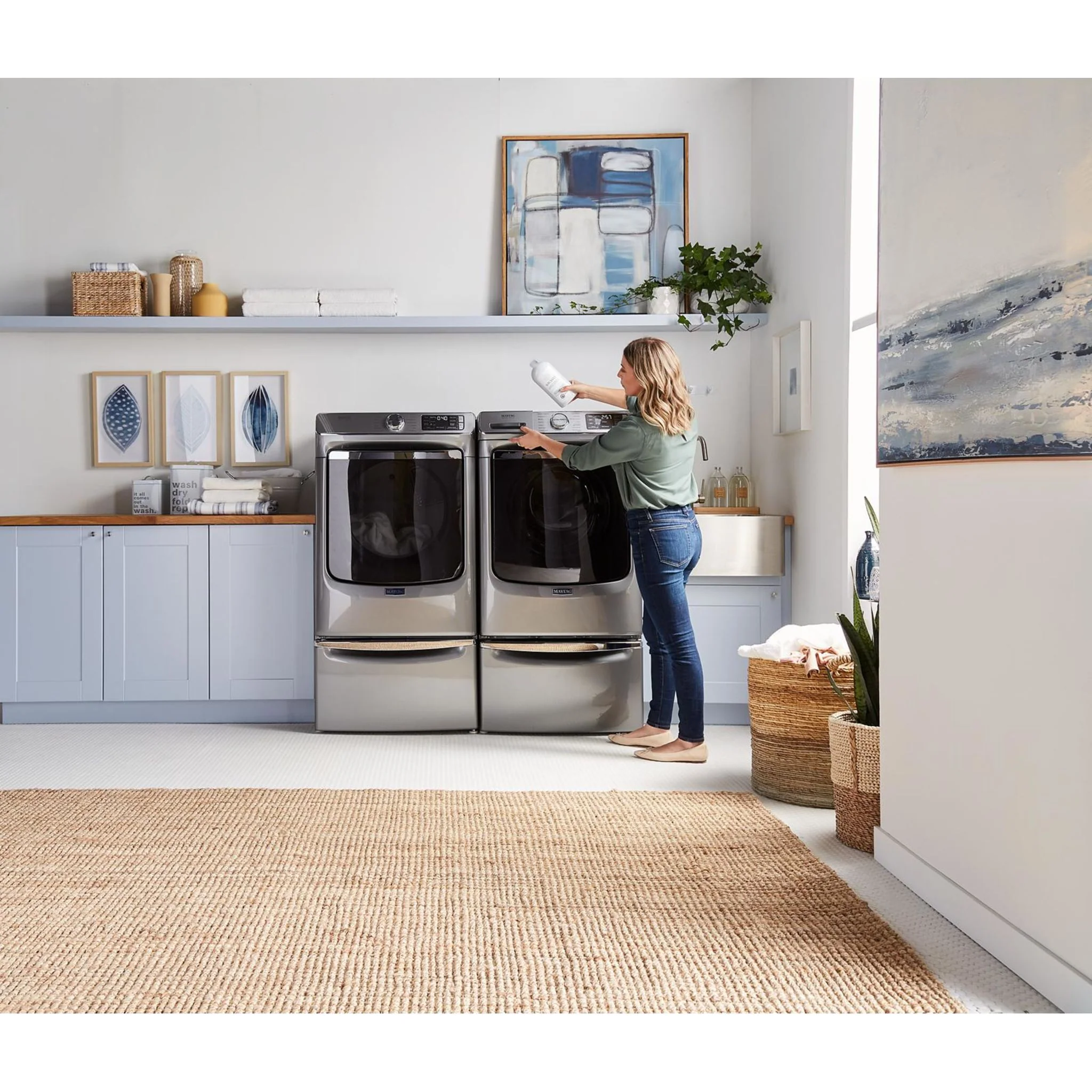 Maytag Smart Front Load Electric Dryer with Extra Power & Advanced Moisture Sensing - 7.3 Cu. Ft. - Metallic Slate (YMED8630HC) - Image 8