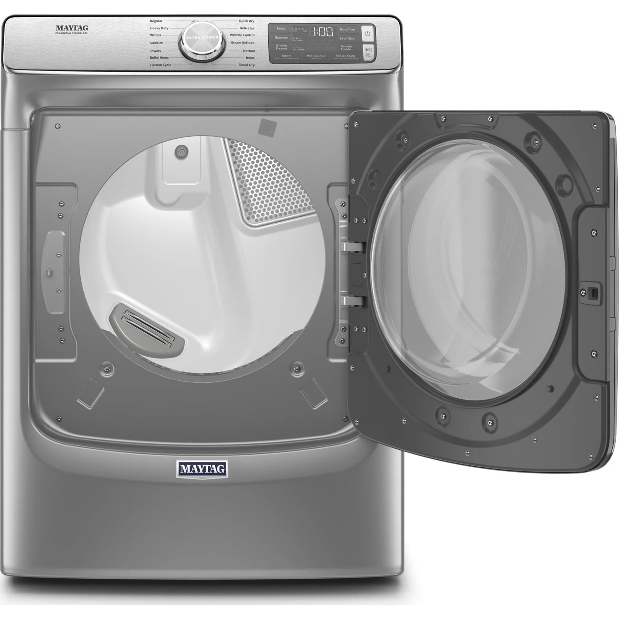 Maytag Smart Front Load Electric Dryer with Extra Power & Advanced Moisture Sensing - 7.3 Cu. Ft. - Metallic Slate (YMED8630HC) - Image 9
