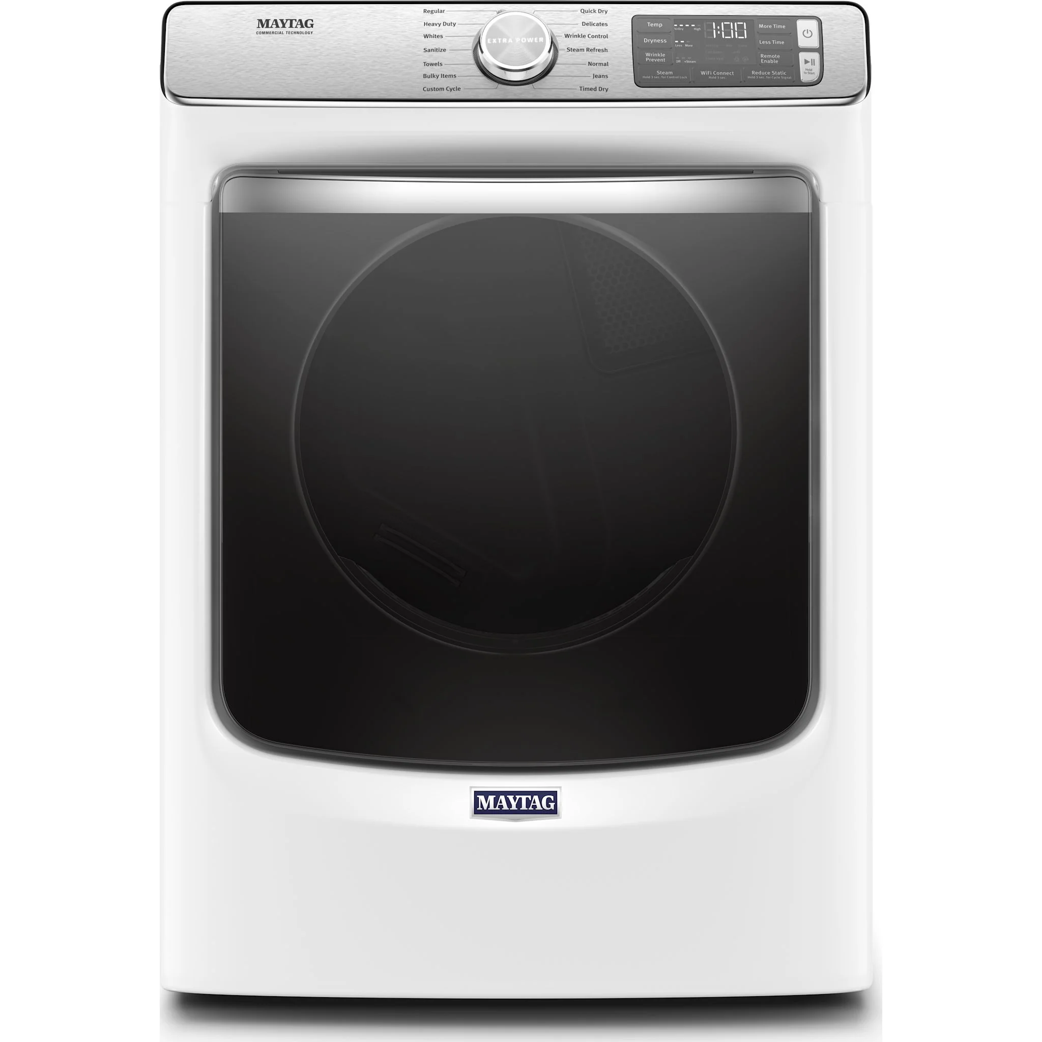 Maytag Smart Front Load Electric Dryer with Extra Power & Advanced Moisture Sensing - 7.3 Cu. Ft. - White (YMED8630HW)