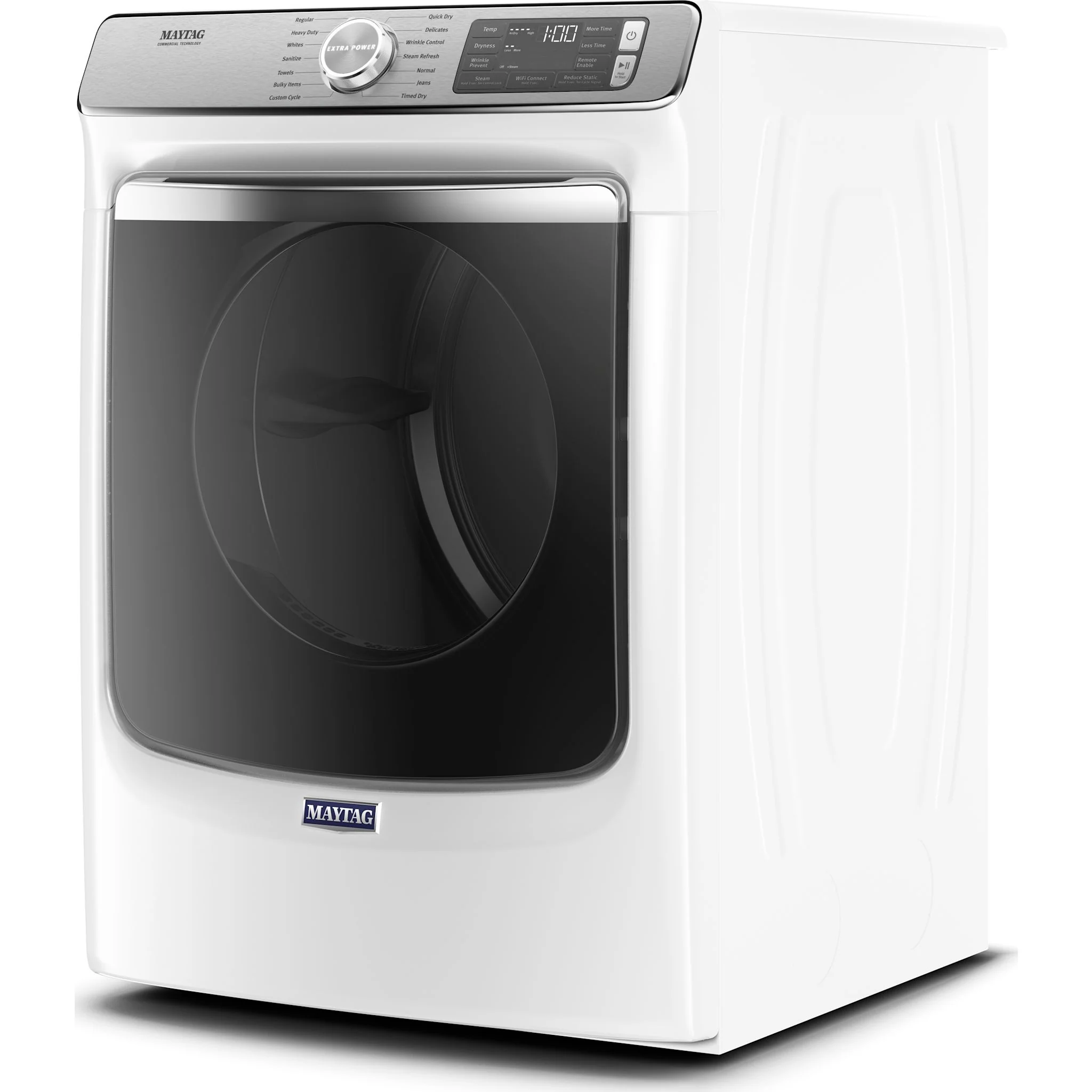 Maytag Smart Front Load Electric Dryer with Extra Power & Advanced Moisture Sensing - 7.3 Cu. Ft. - White (YMED8630HW) - Image 3