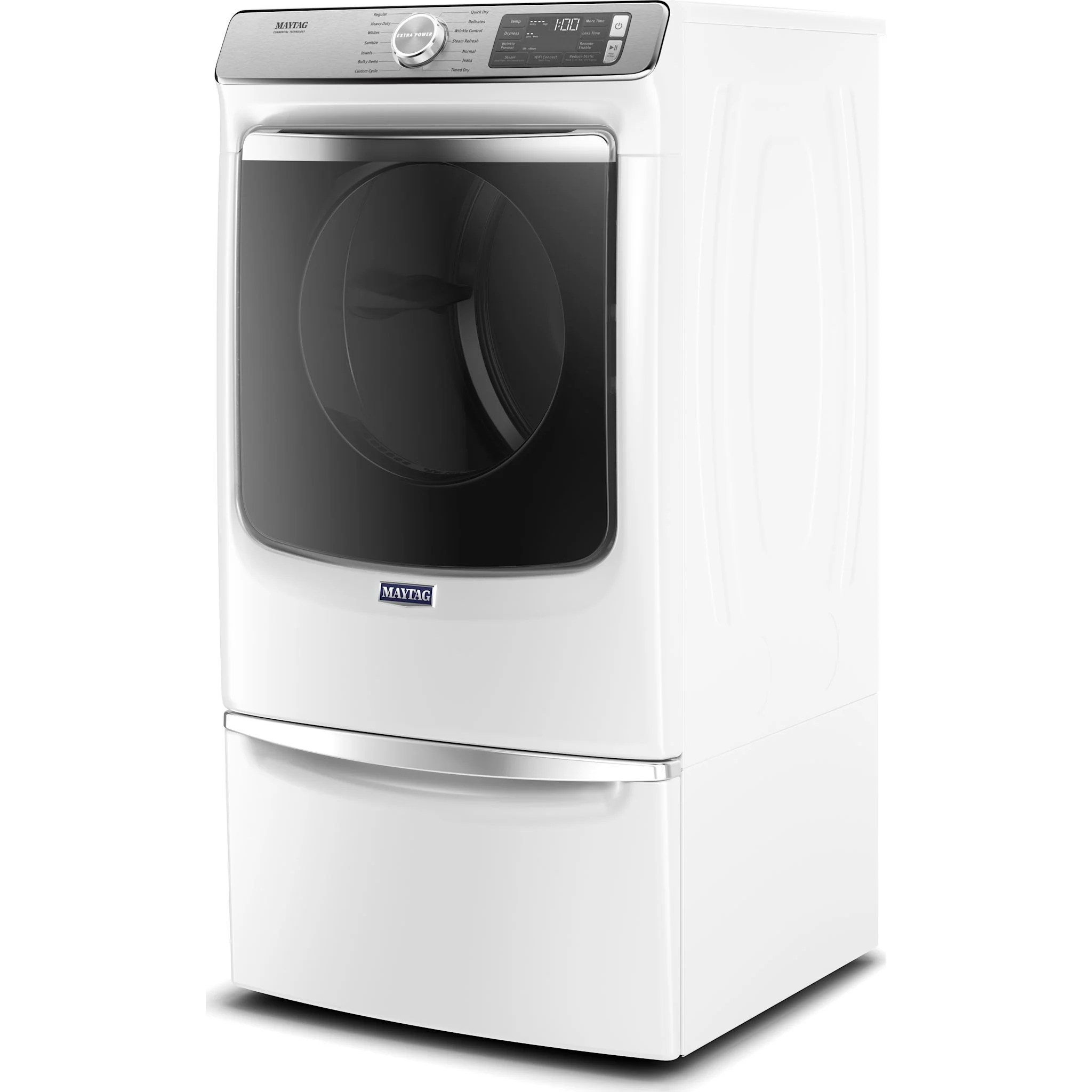 Maytag Smart Front Load Electric Dryer with Extra Power & Advanced Moisture Sensing - 7.3 Cu. Ft. - White (YMED8630HW) - Image 5
