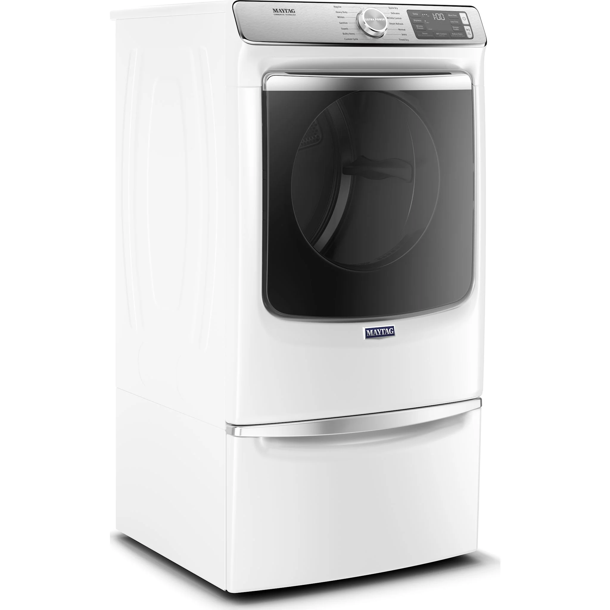 Maytag Smart Front Load Electric Dryer with Extra Power & Advanced Moisture Sensing - 7.3 Cu. Ft. - White (YMED8630HW) - Image 6