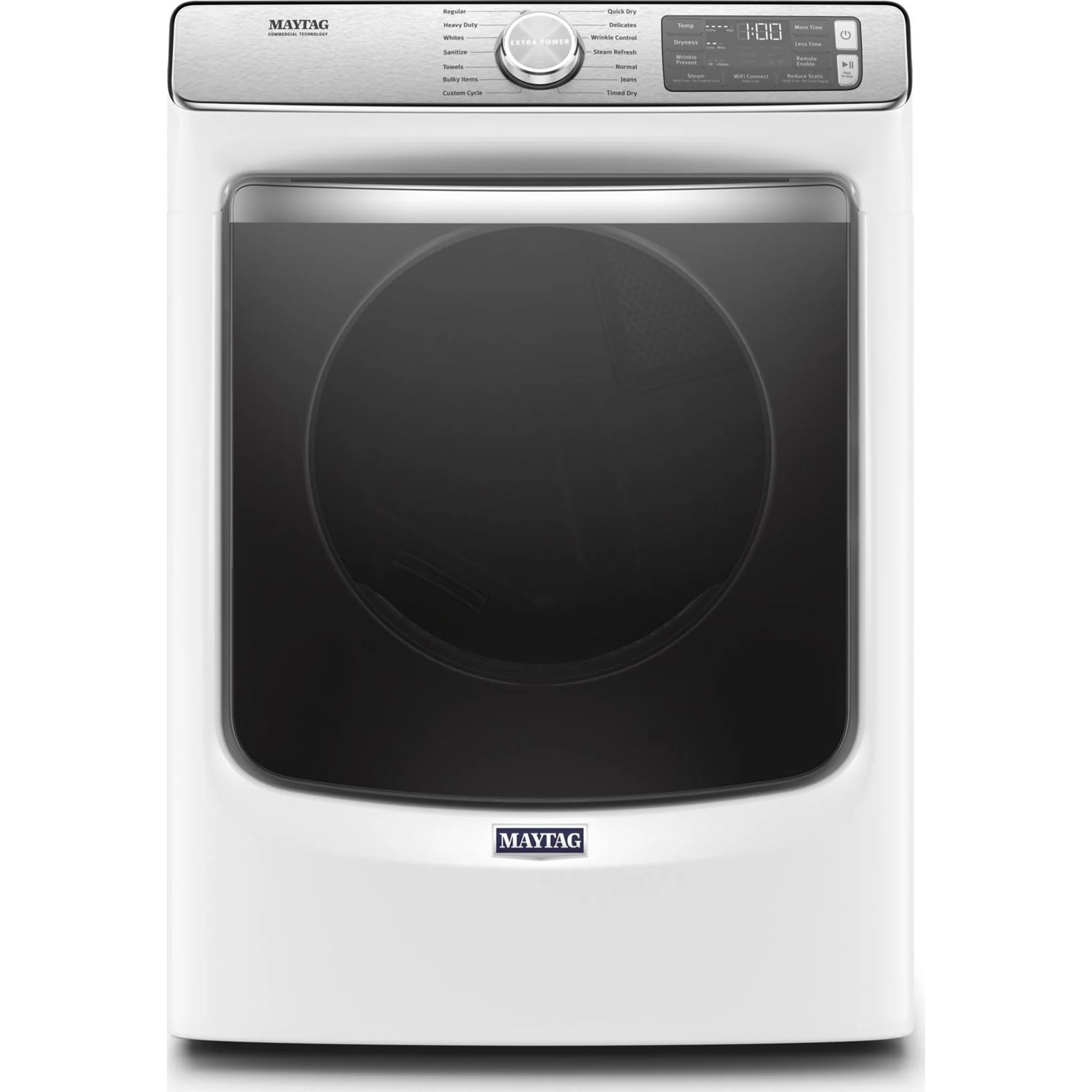 Maytag Smart Front Load Electric Dryer with Extra Power & Advanced Moisture Sensing - 7.3 Cu. Ft. - White (YMED8630HW) - Image 9