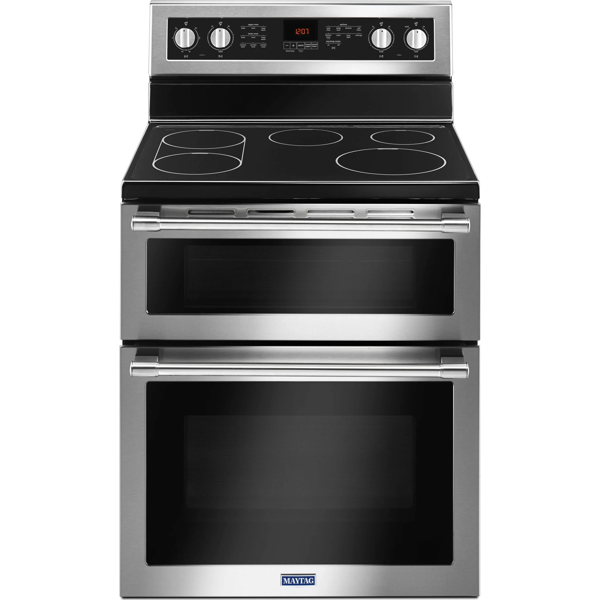 Maytag 30-Inch Wide Double Oven Electric Range With True Convection - 6.7 Cu. Ft. -Stainless Steel (YMET8800FZ) - Image 11