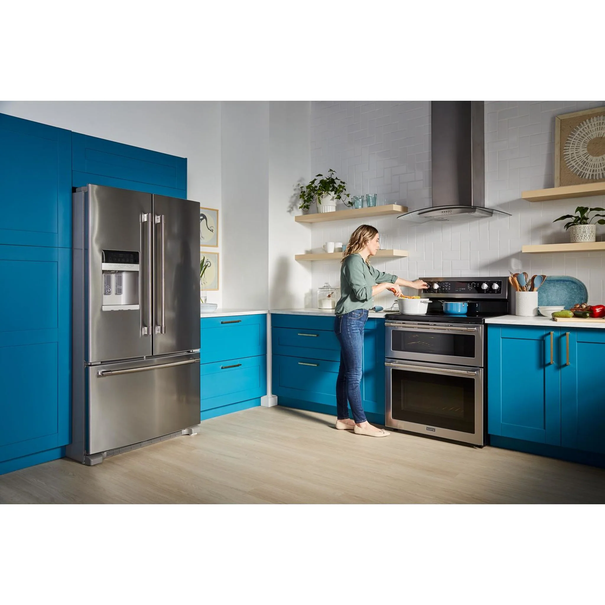 Maytag 30-Inch Wide Double Oven Electric Range With True Convection - 6.7 Cu. Ft. -Stainless Steel (YMET8800FZ) - Image 6