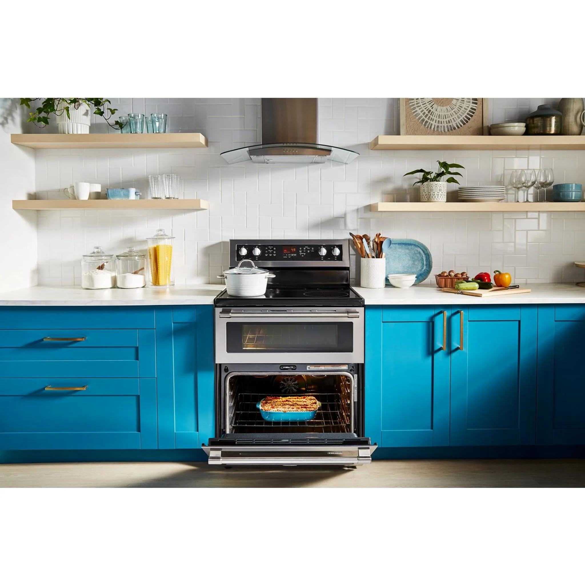 Maytag 30-Inch Wide Double Oven Electric Range With True Convection - 6.7 Cu. Ft. -Stainless Steel (YMET8800FZ) - Image 7