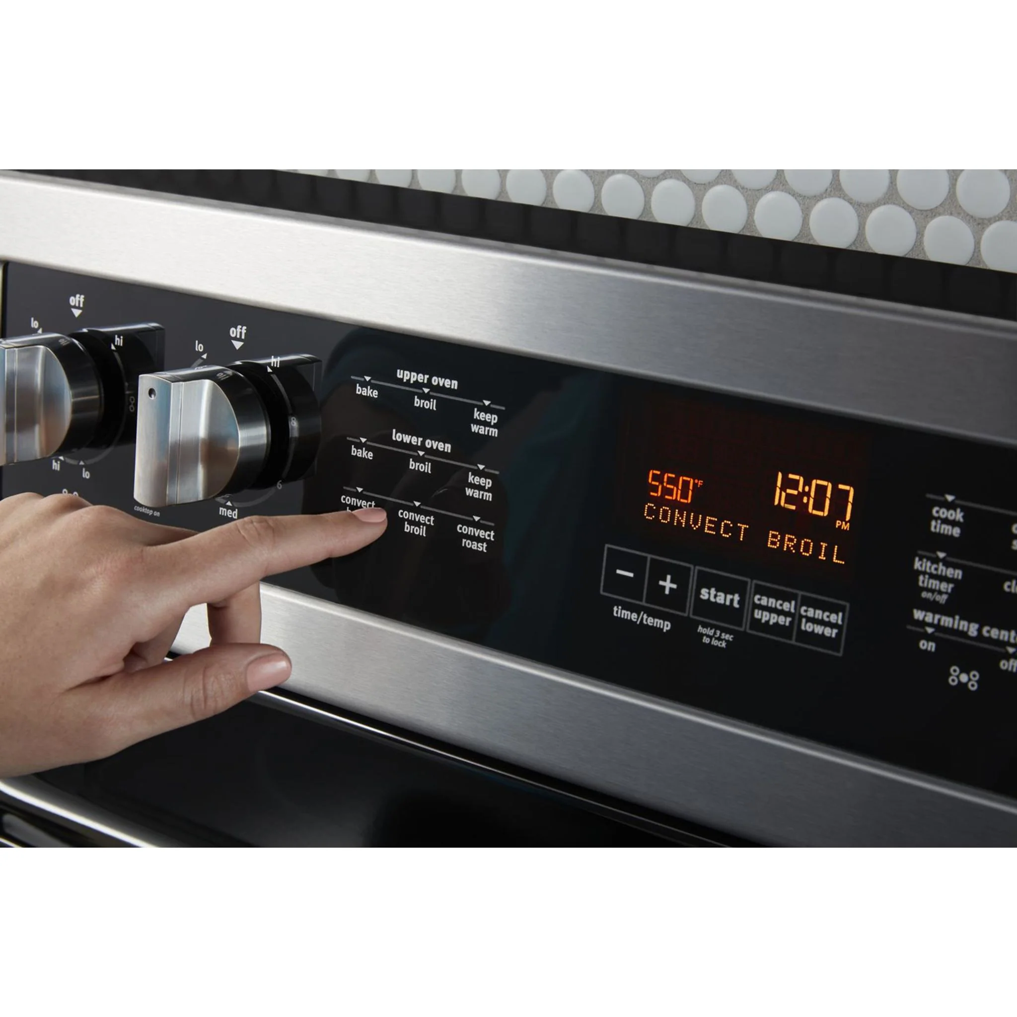 Maytag 30-Inch Wide Double Oven Electric Range With True Convection - 6.7 Cu. Ft. -Stainless Steel (YMET8800FZ) - Image 9