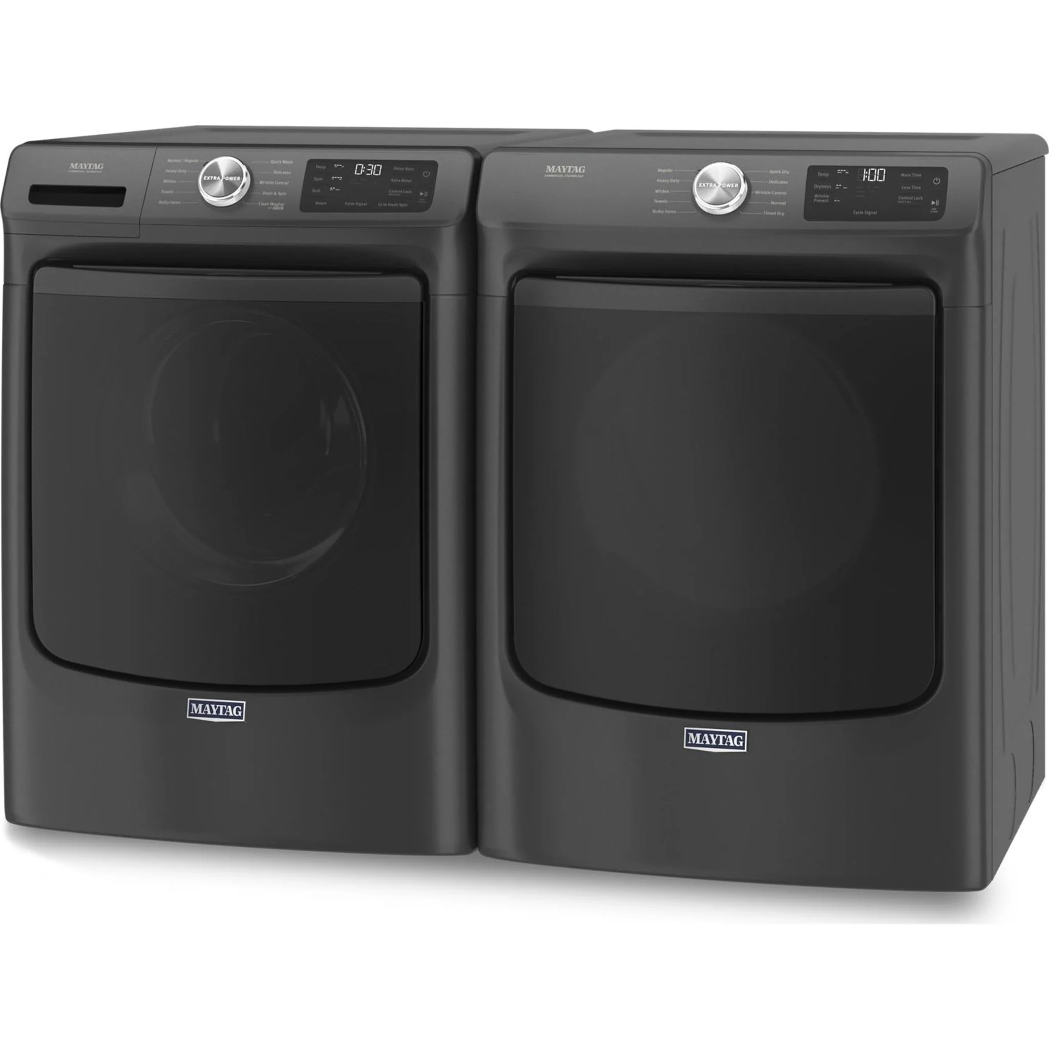 Maytag Front Load Electric Dryer with Extra Power and Quick Dry cycle - 7.3 cu. ft. -Volcano Black (YMED5630MBK) - Image 11