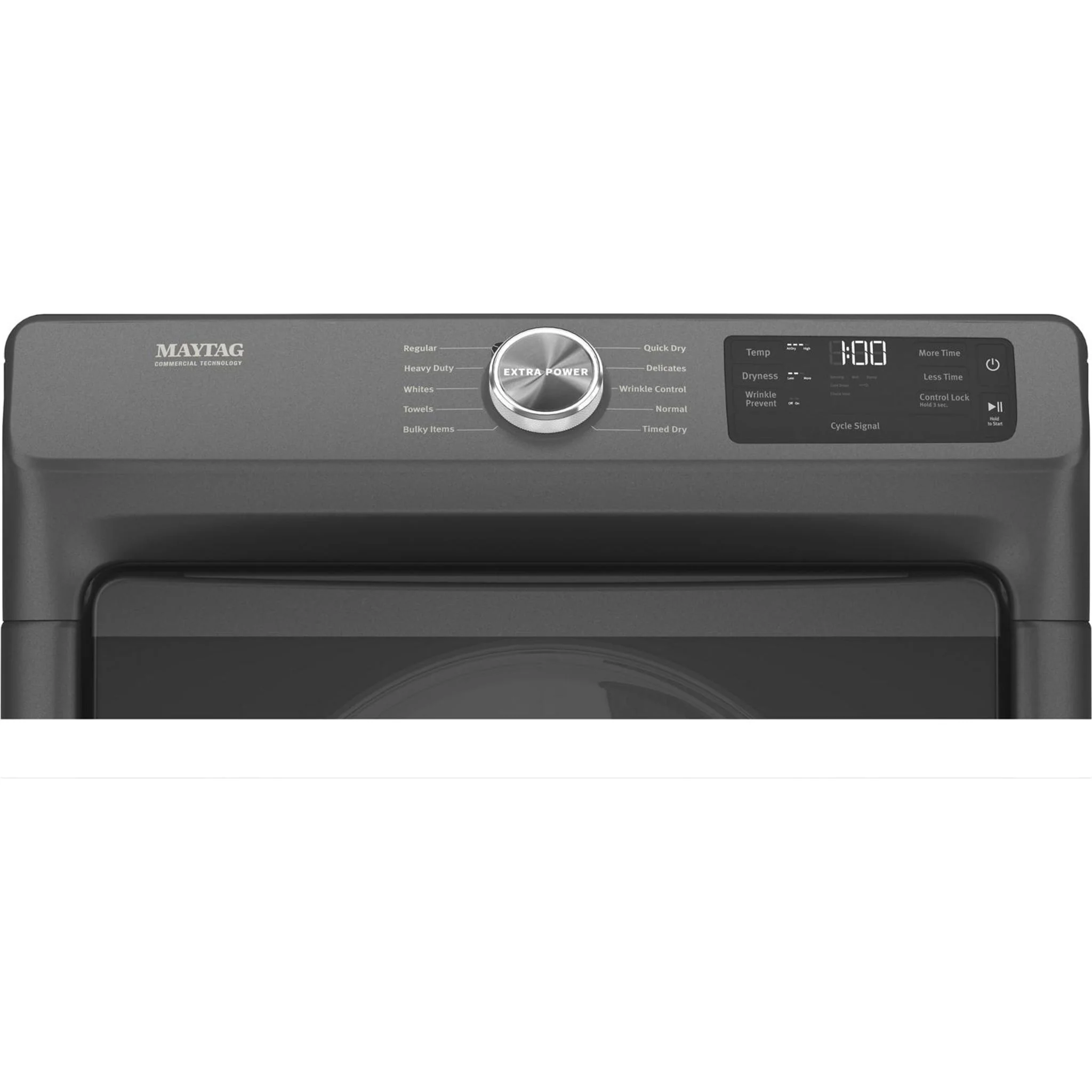 Maytag Front Load Electric Dryer with Extra Power and Quick Dry cycle - 7.3 cu. ft. -Volcano Black (YMED5630MBK) - Image 15