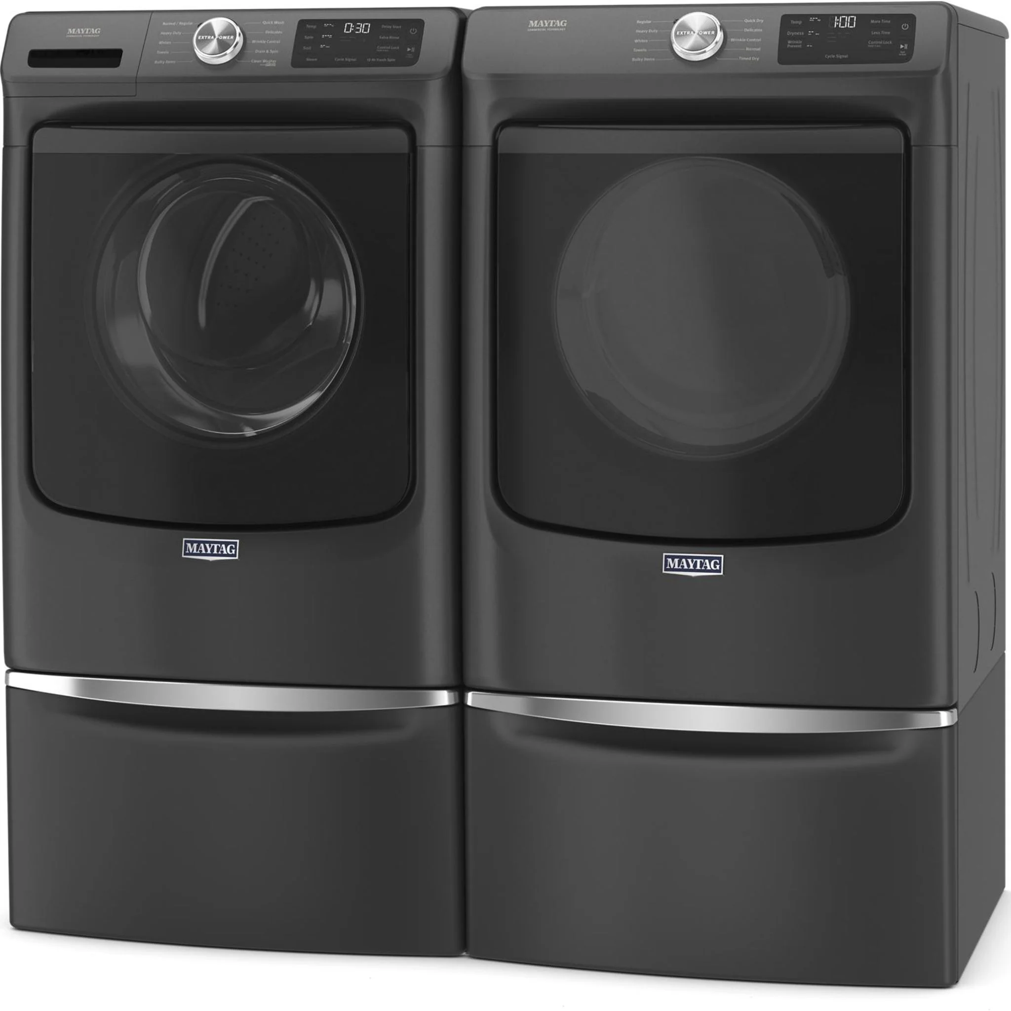 Maytag Front Load Electric Dryer with Extra Power and Quick Dry cycle - 7.3 cu. ft. -Volcano Black (YMED5630MBK) - Image 19