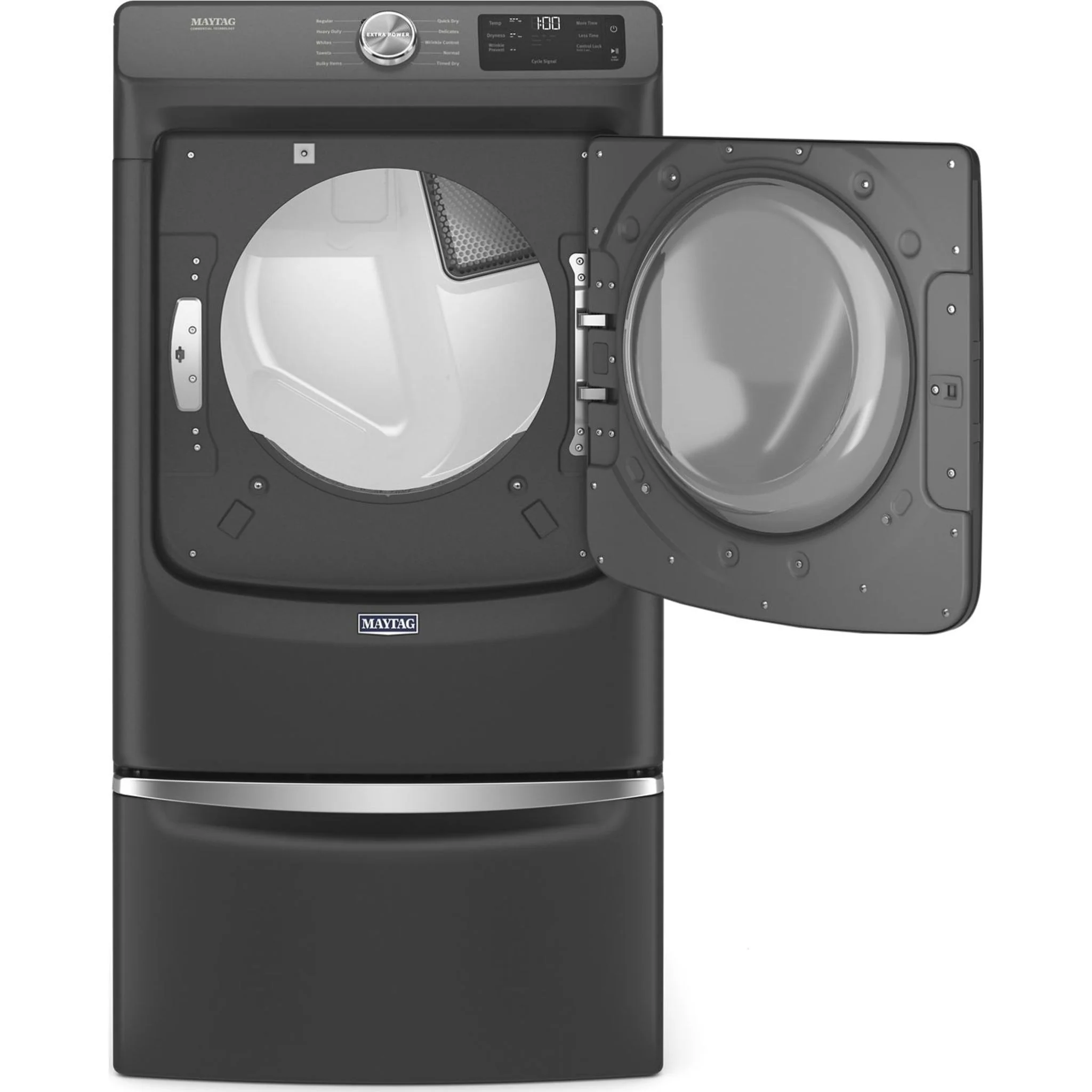 Maytag Front Load Electric Dryer with Extra Power and Quick Dry cycle - 7.3 cu. ft. -Volcano Black (YMED5630MBK) - Image 5