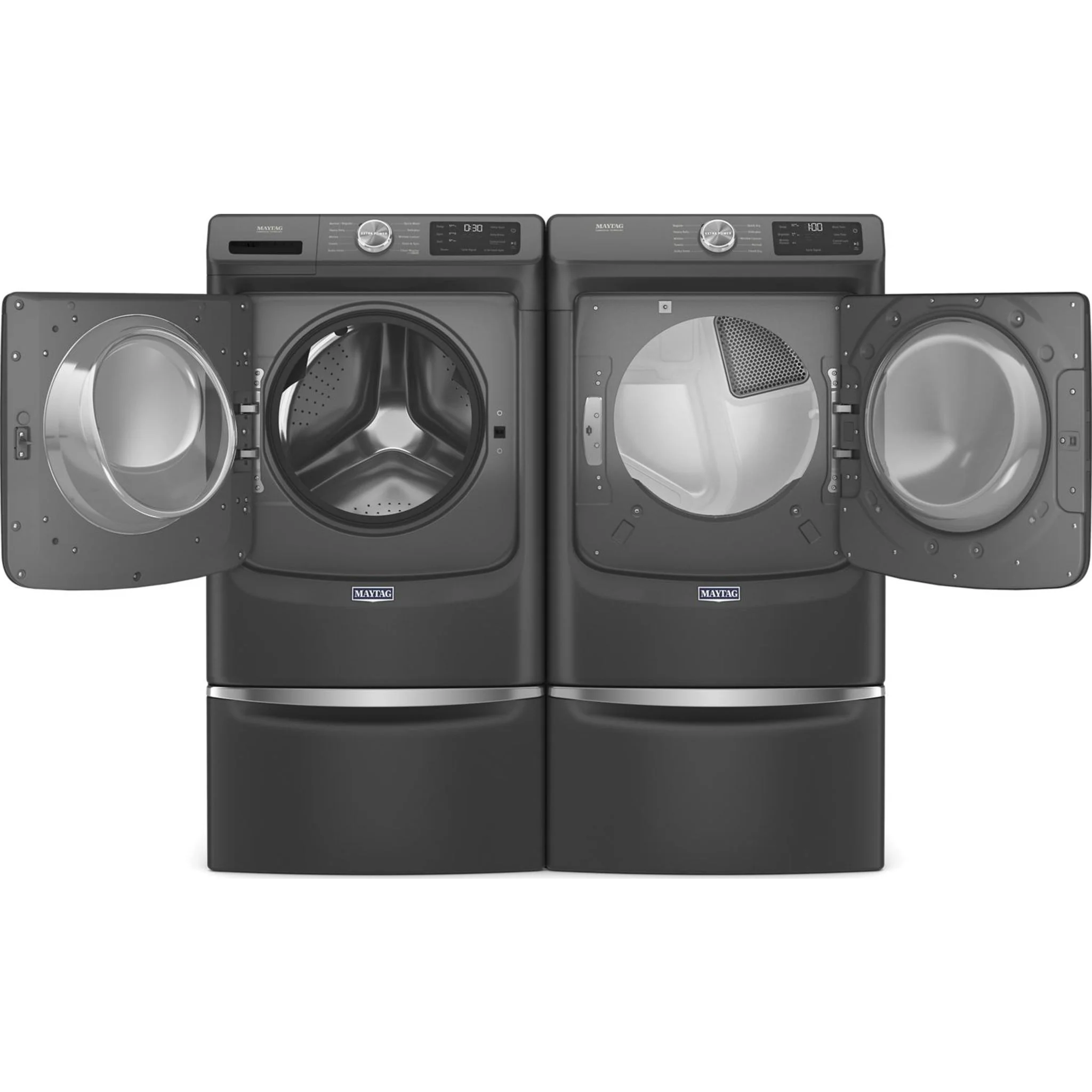 Maytag Front Load Electric Dryer with Extra Power and Quick Dry cycle - 7.3 cu. ft. -Volcano Black (YMED5630MBK) - Image 7