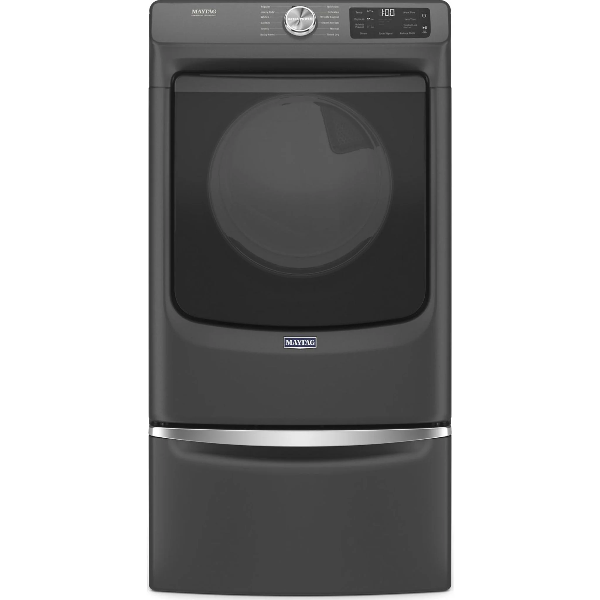 Maytag Front Load Electric Dryer with Extra Power and Quick Dry Cycle - 7.3 cu. ft. -Volcano Black (YMED6630MBK) - Image 6