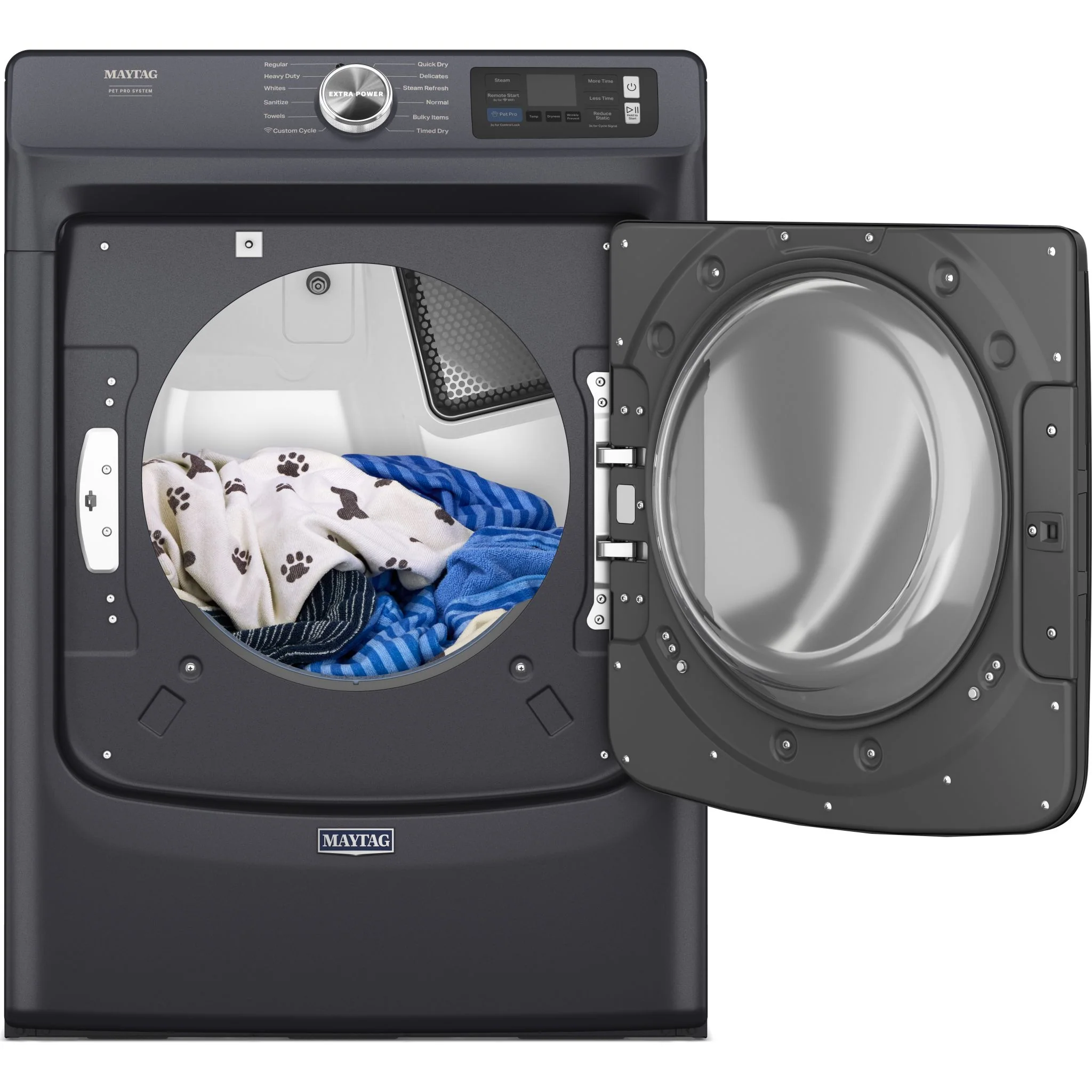 Maytag Smart Pet Pro Front Load Electric Dryer - 7.4 CU. FT. -Midnight Steel (YMED7020RF) - Image 3