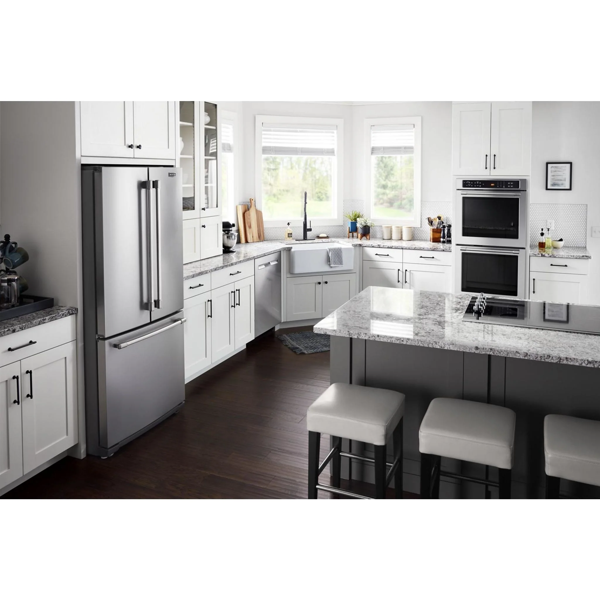 Maytag 19.6 cu ft French Door Refrigerator with StrongboxDoor Bins -Fingerprint Resistant Stainless Steel (MFB2055FRZ) - Image 10