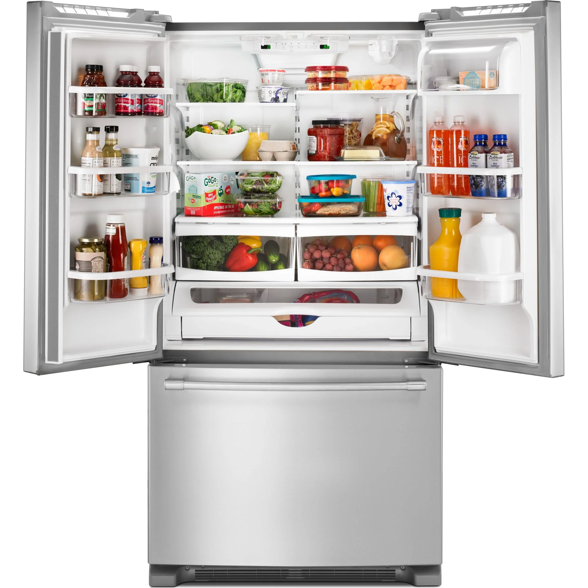 Maytag 36- Inch Wide Counter Depth French Door Refrigerator - 20 Cu. Ft. -Fingerprint Resistant Stainless Steel (MFC2062FEZ) - Image 3