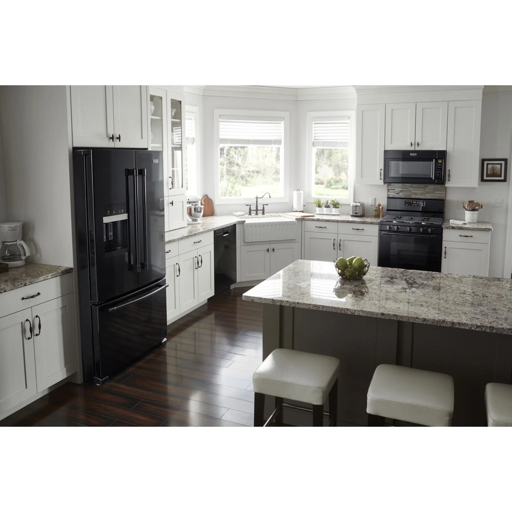 Maytag 36- Inch Wide French Door Refrigerator with PowerCold Feature - 25 Cu. Ft. -Black (MFI2570FEB) - Image 9