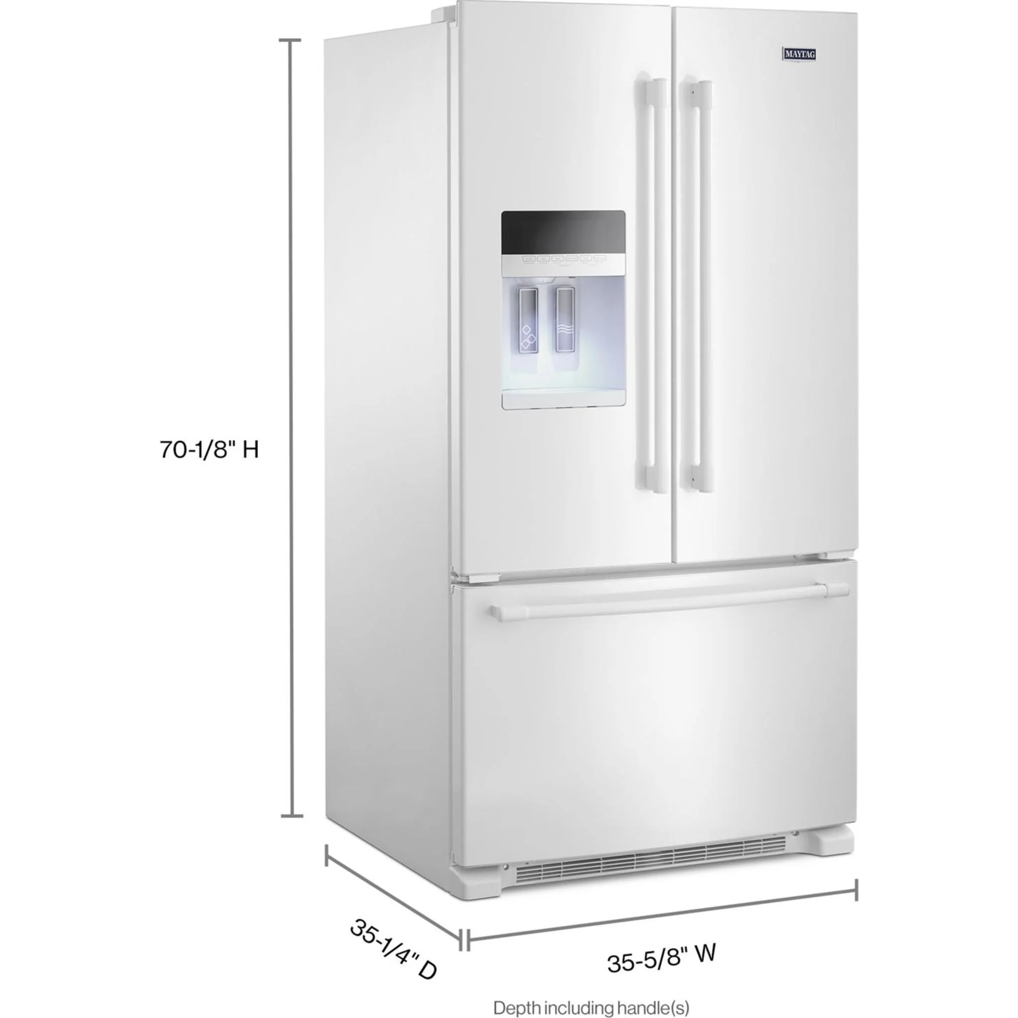 Maytag 36- Inch Wide French Door Refrigerator with PowerCold Feature - 25 Cu. Ft. -White (MFI2570FEW) - Image 15