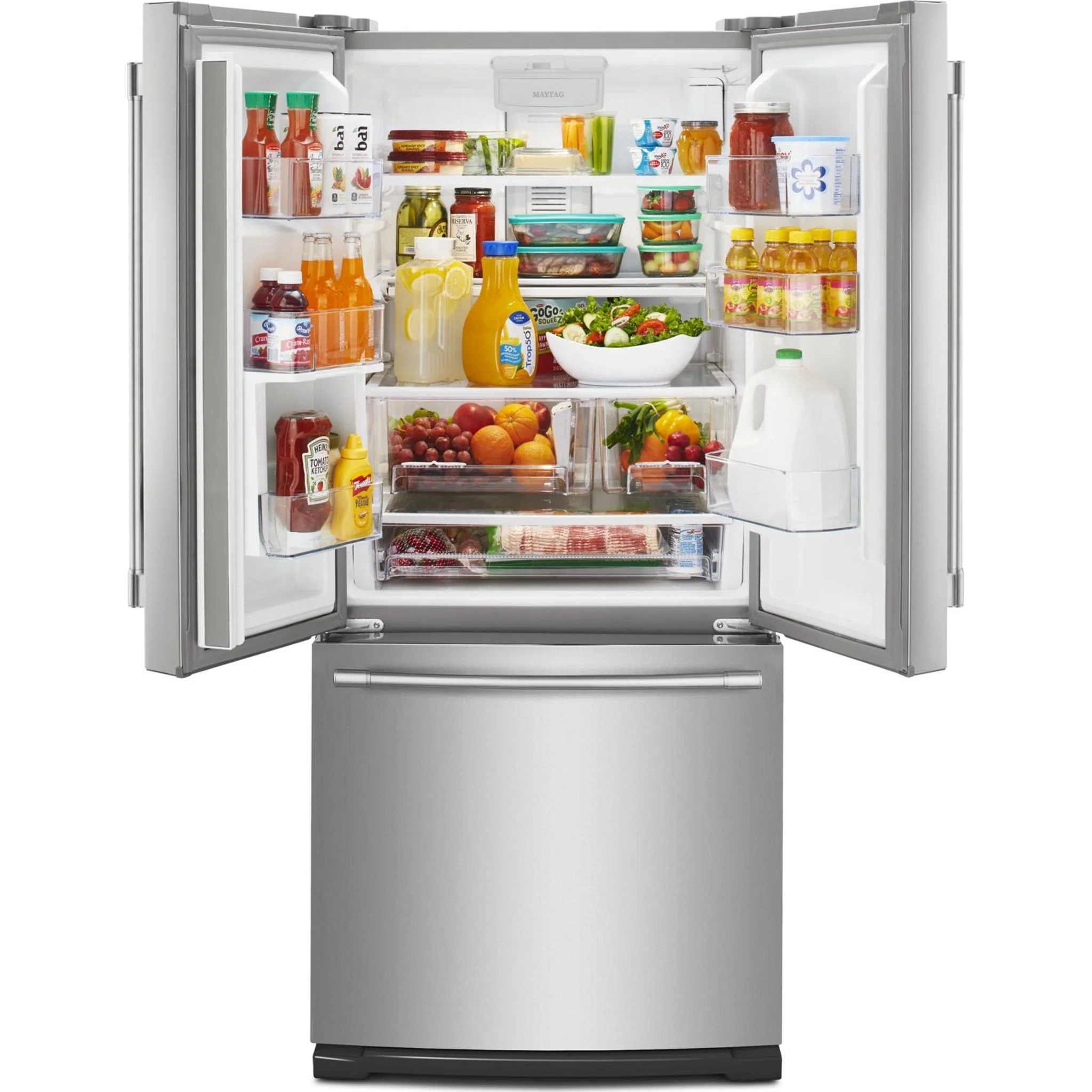 Maytag 30-Inch Wide French Door Refrigerator with Exterior Water Dispenser- 20 Cu. Ft. -Fingerprint Resistant Stainless Steel (MFW2055FRZ) - Image 17