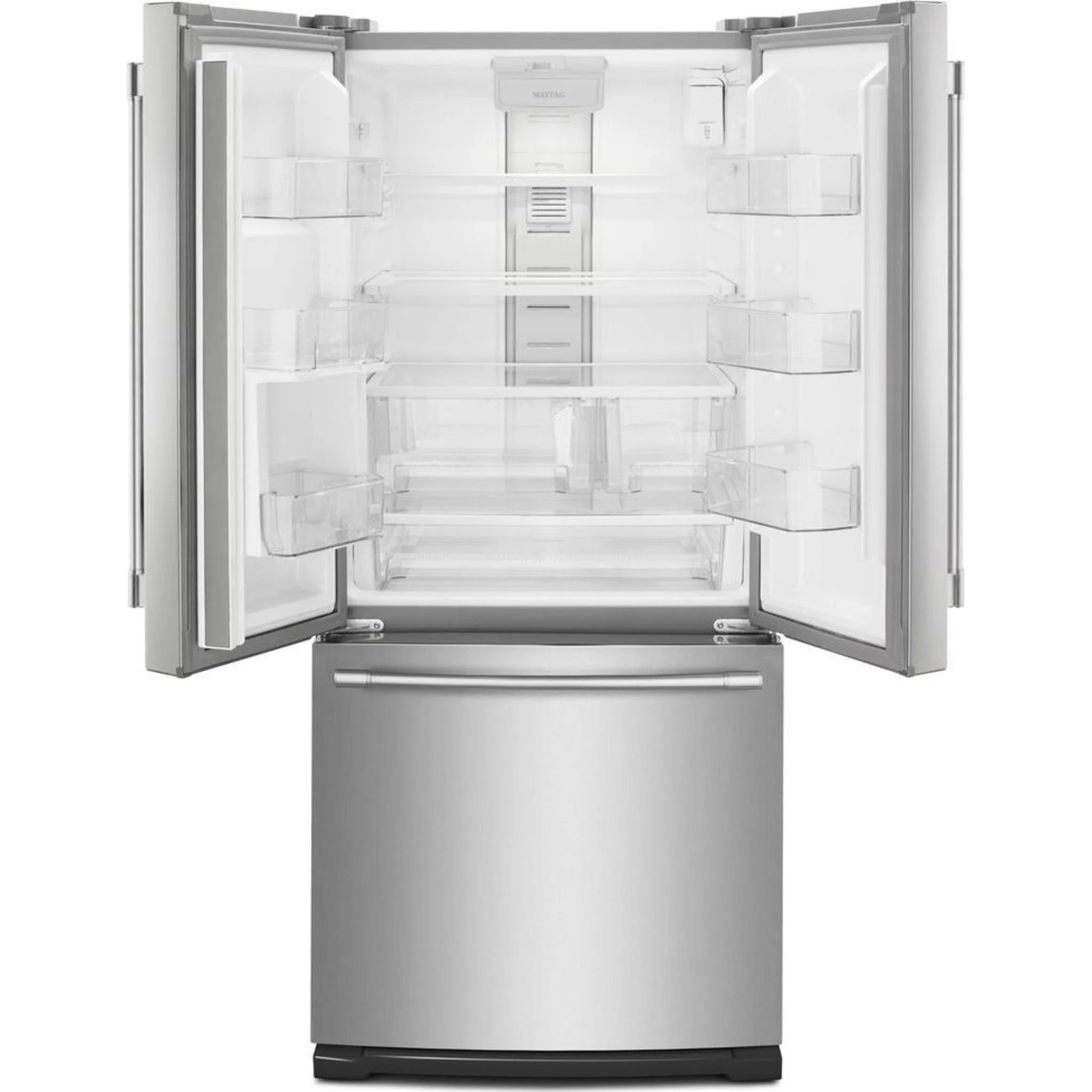 Maytag 30-Inch Wide French Door Refrigerator with Exterior Water Dispenser- 20 Cu. Ft. -Fingerprint Resistant Stainless Steel (MFW2055FRZ) - Image 2