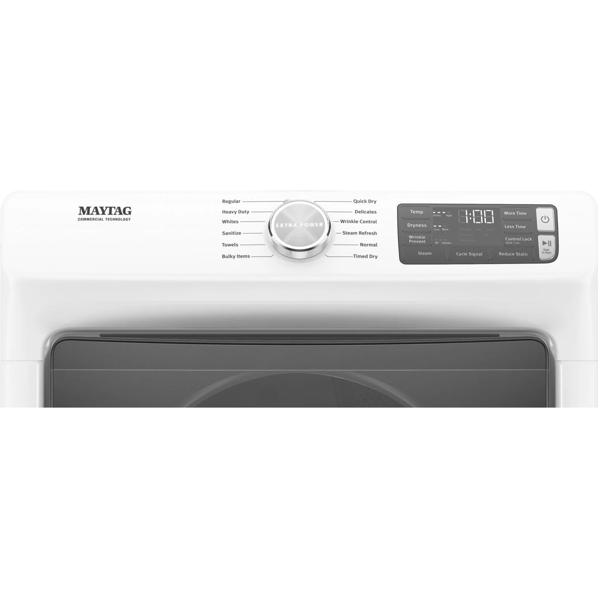 Maytag Front Load Electric Dryer with Extra Power and Quick Dry Cycle - 7.3 cu. ft. -White (YMED6630HW) - Image 4
