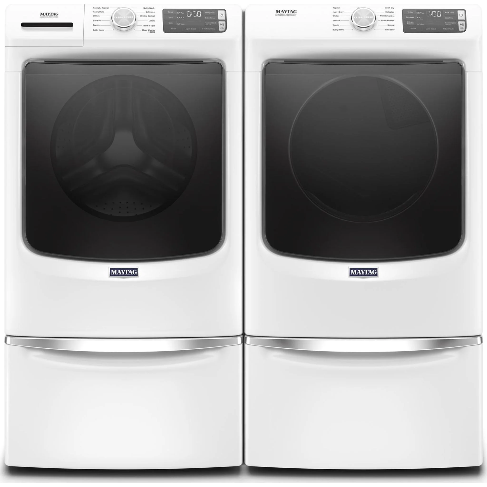 Maytag Front Load Electric Dryer with Extra Power and Quick Dry Cycle - 7.3 cu. ft. -White (YMED6630HW) - Image 5
