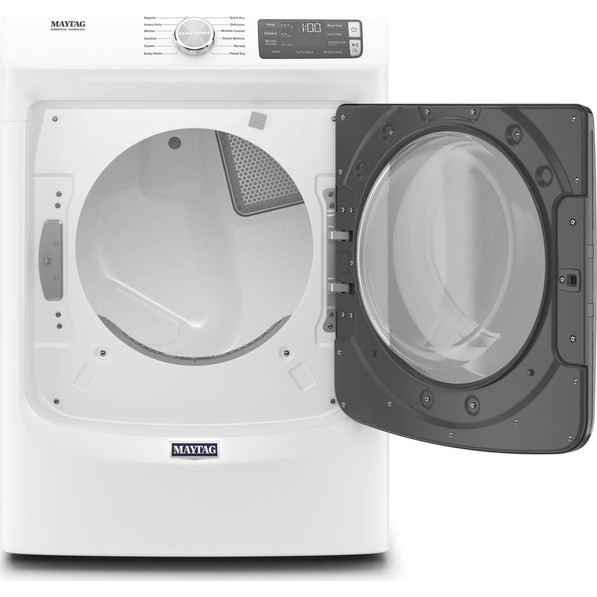 Maytag Front Load Electric Dryer with Extra Power and Quick Dry Cycle - 7.3 cu. ft. -White (YMED6630HW) - Image 6