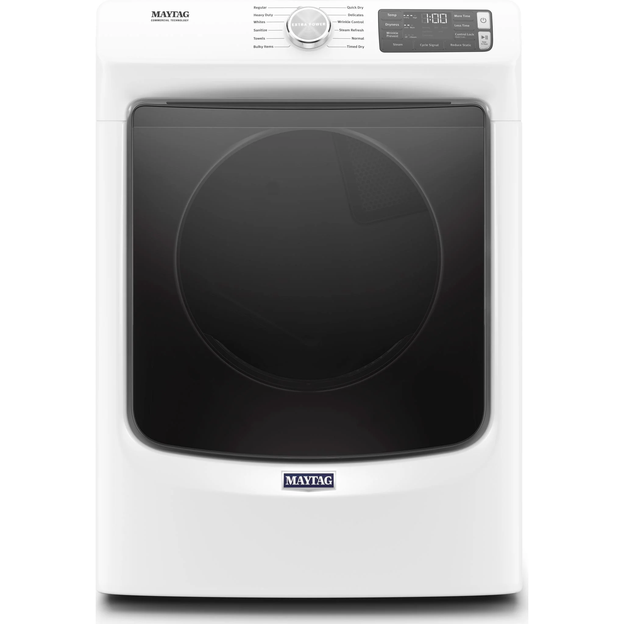 Maytag Front Load Electric Dryer with Extra Power and Quick Dry Cycle - 7.3 cu. ft. -White (YMED6630HW) - Image 9