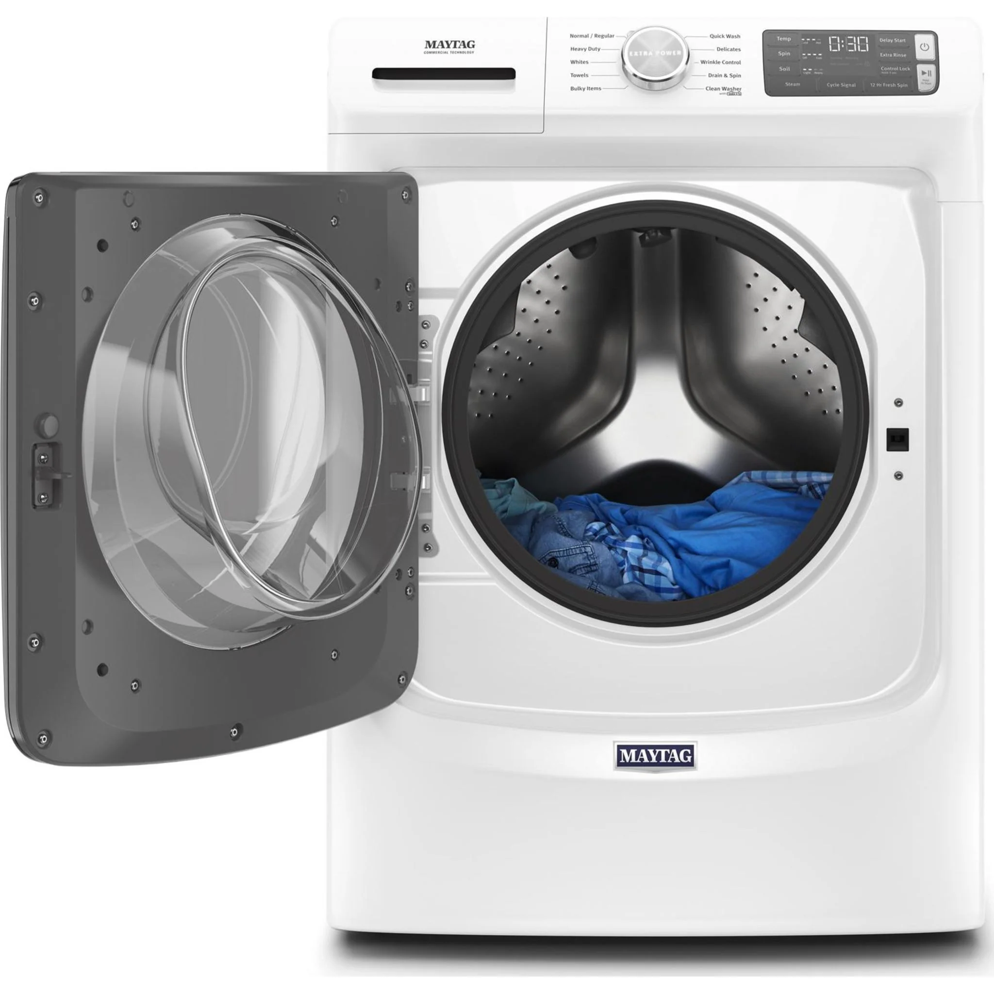 Maytag Front Load Washer with Extra Power and 12-Hr Fresh Spinoption - 5.2 cu. ft. -White (MHW5630HW) - Image 29